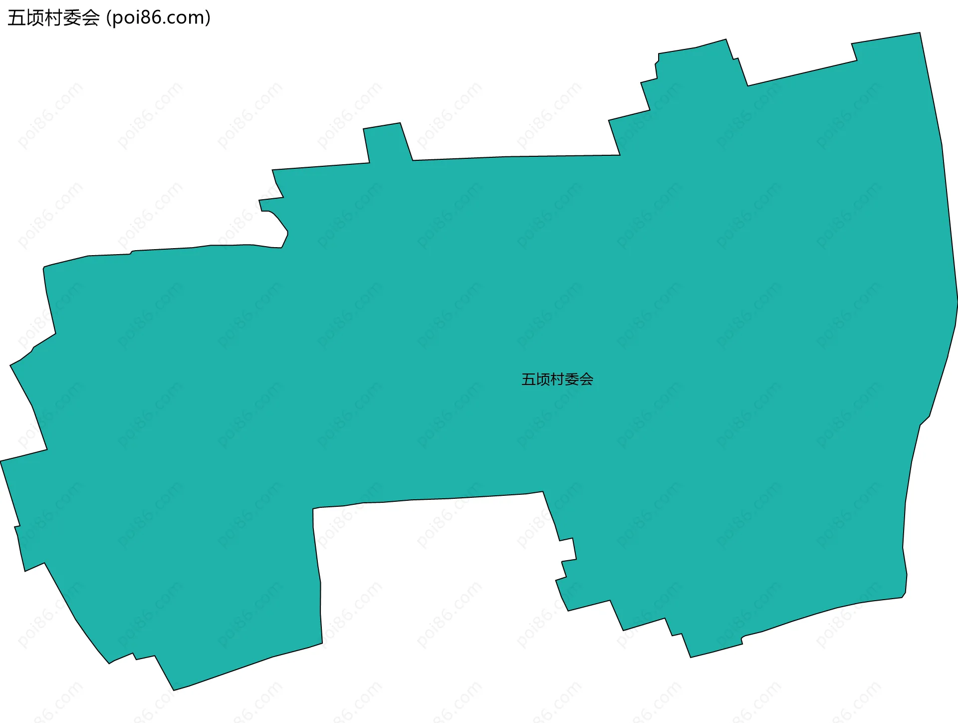 五顷村委会边界地图