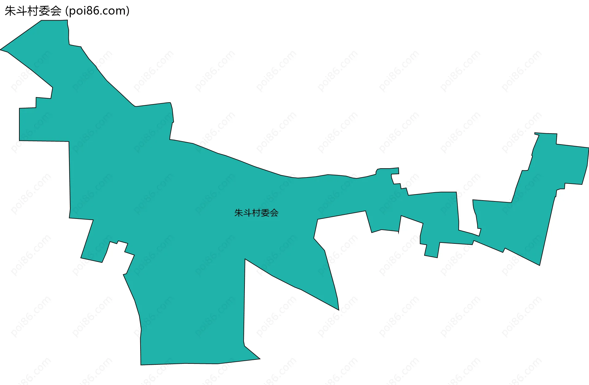 朱斗村委会边界地图