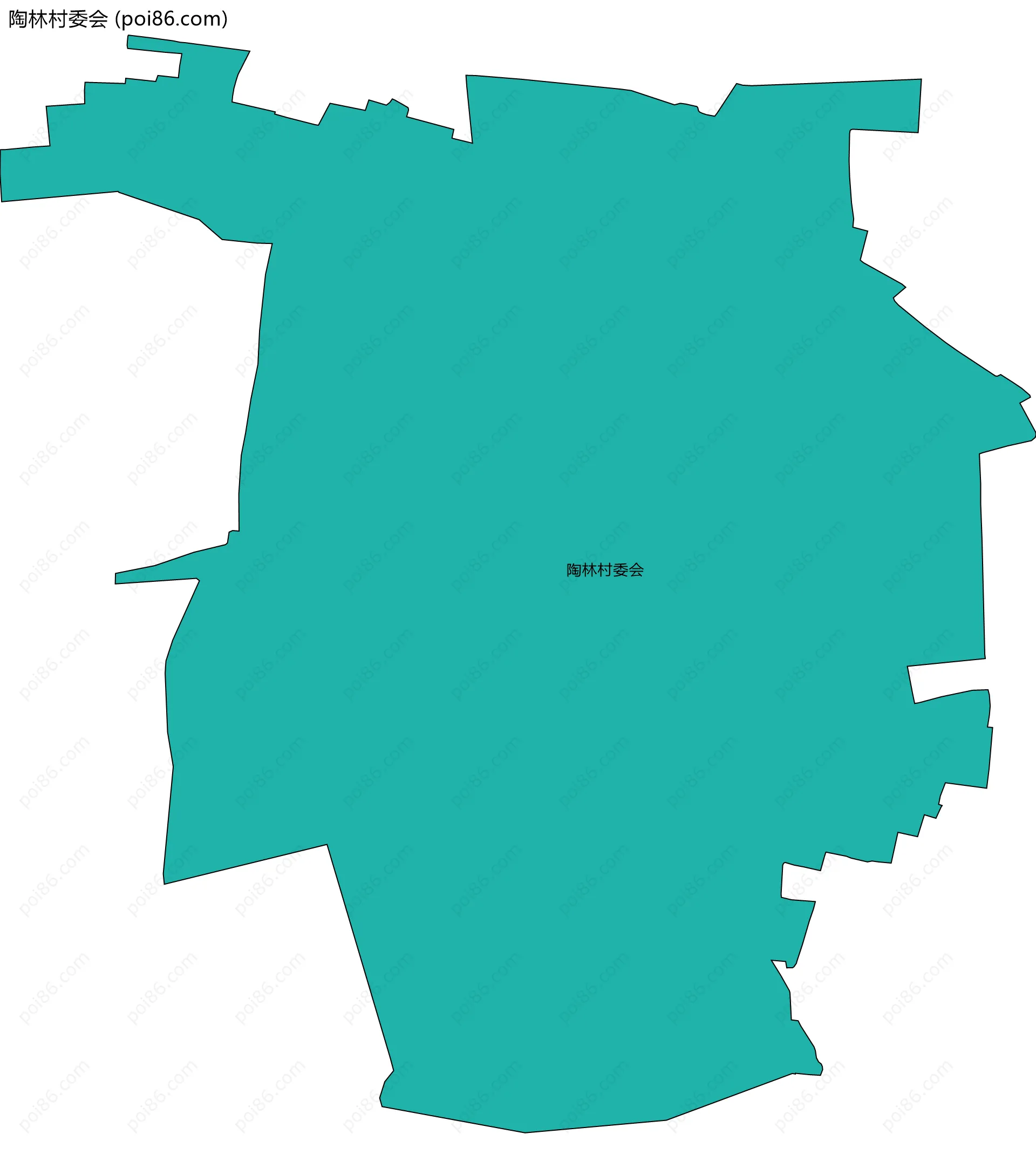 陶林村委会边界地图