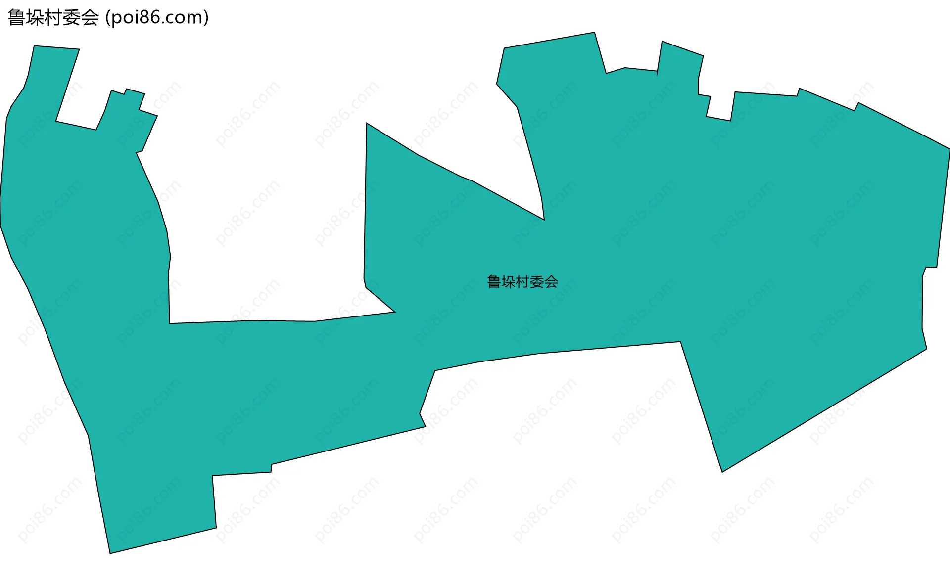 鲁垛村委会边界地图