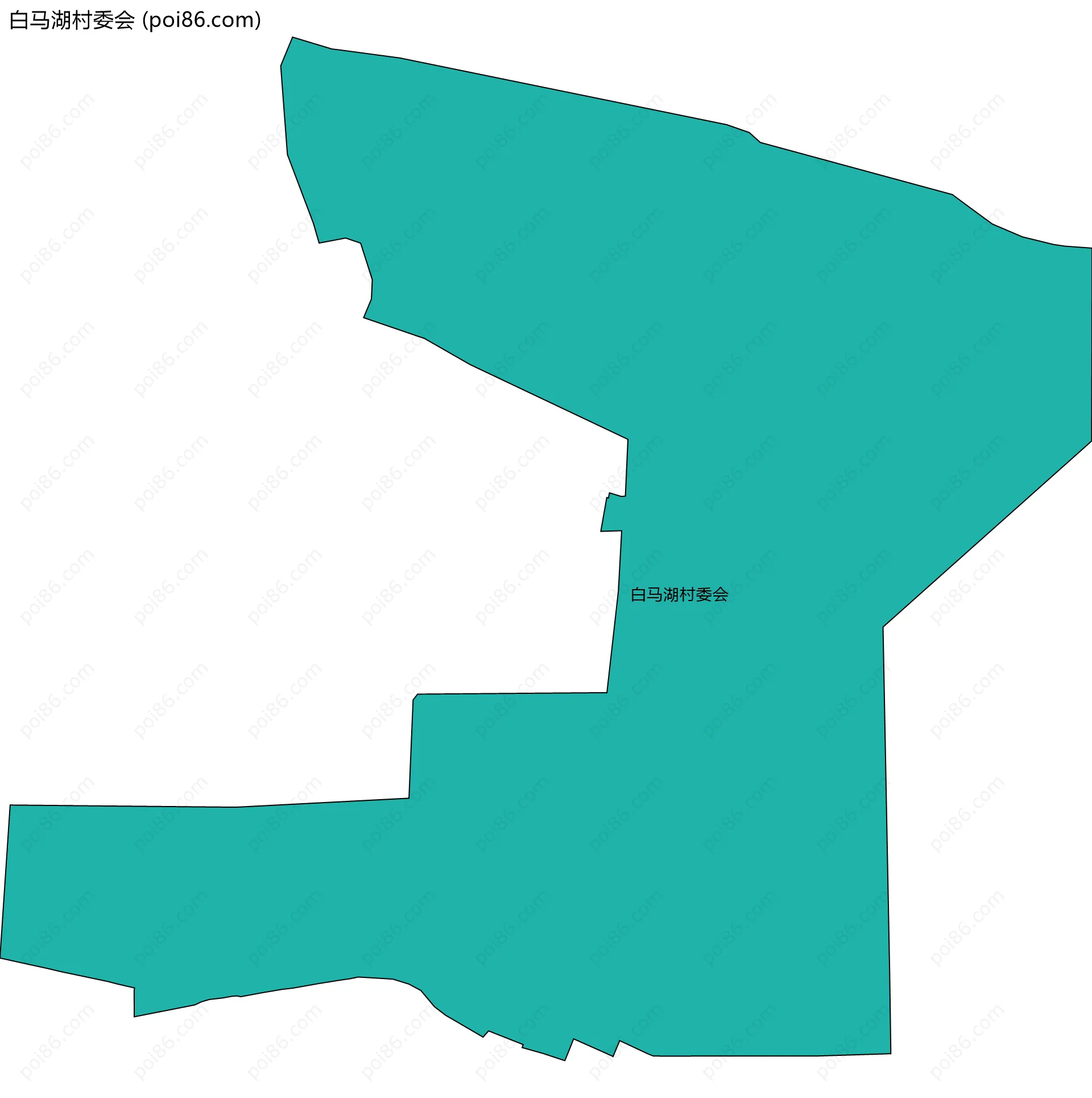 白马湖村委会边界地图