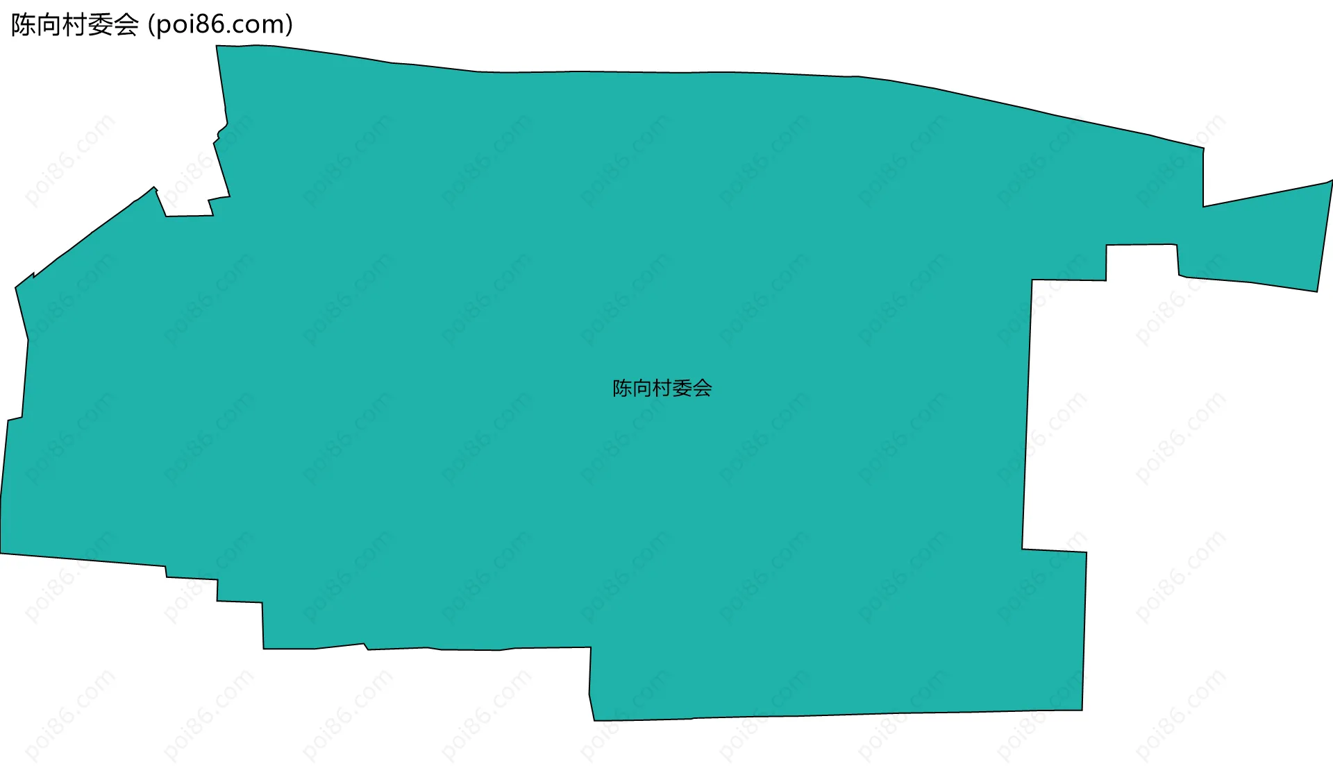 陈向村委会边界地图