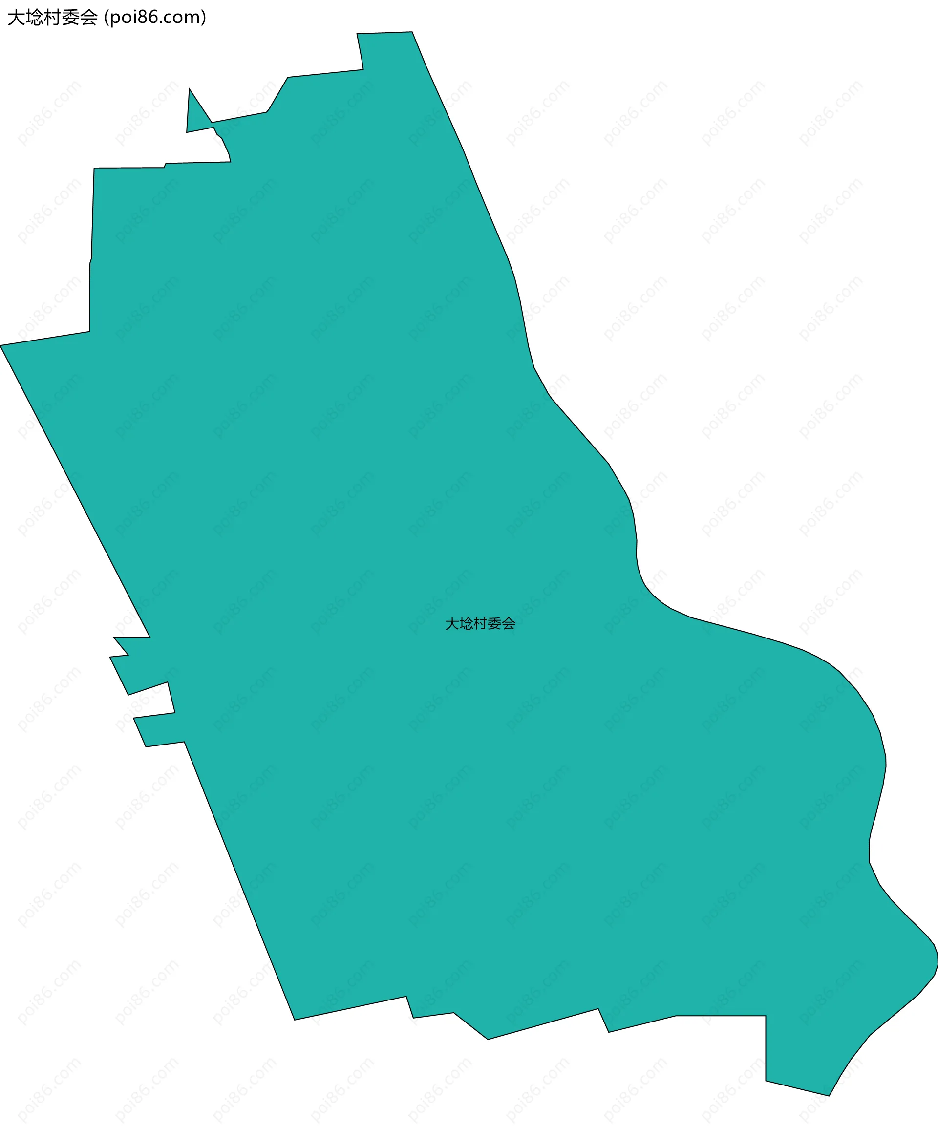 大埝村委会边界地图