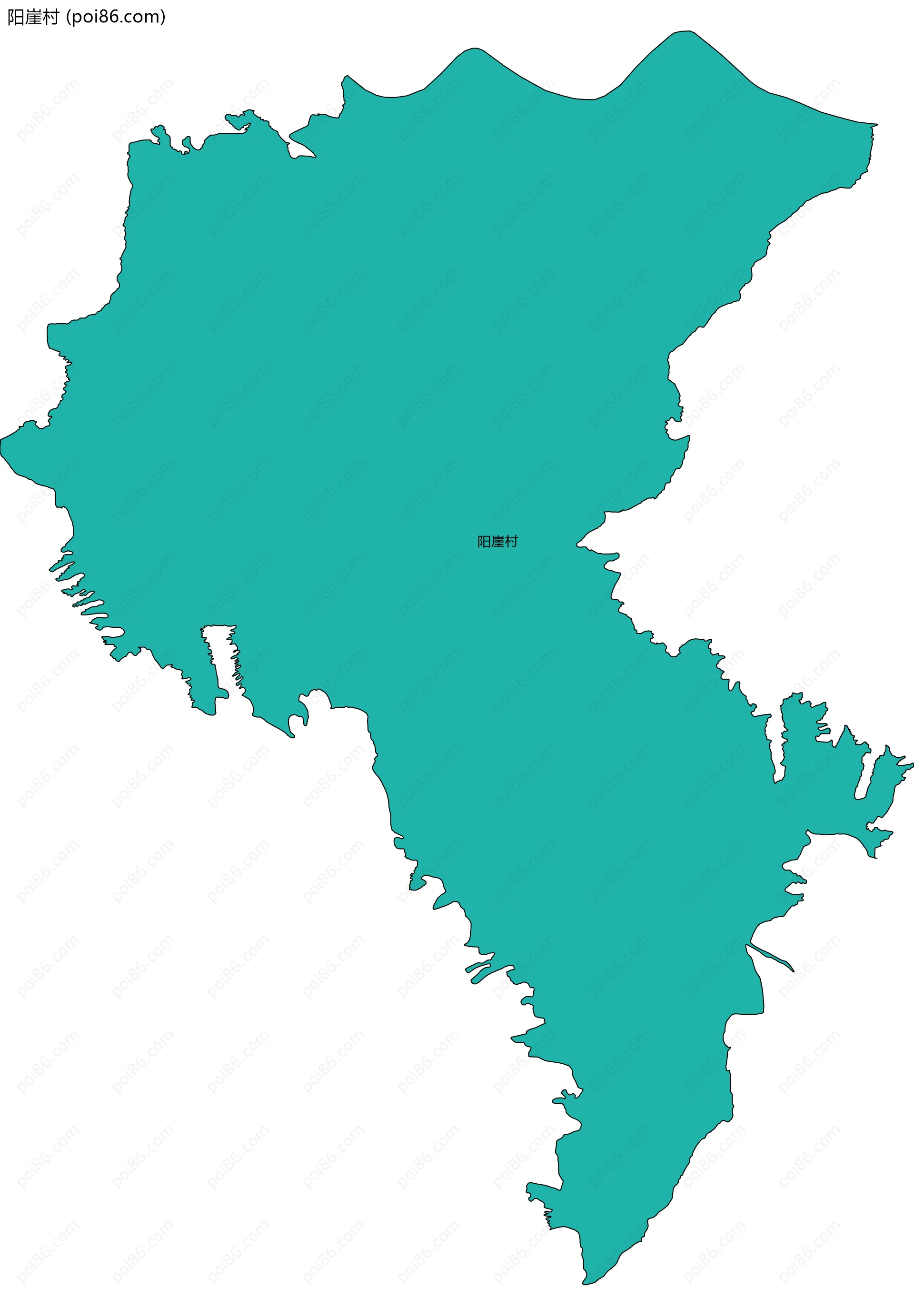 阳崖村边界地图