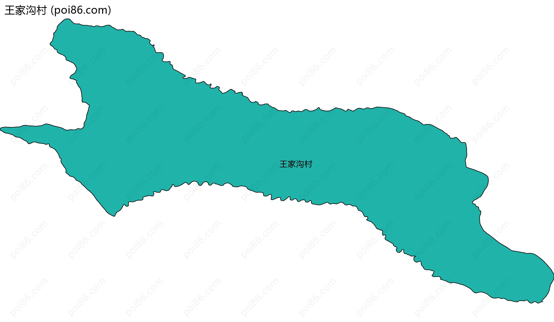 王家沟村边界地图