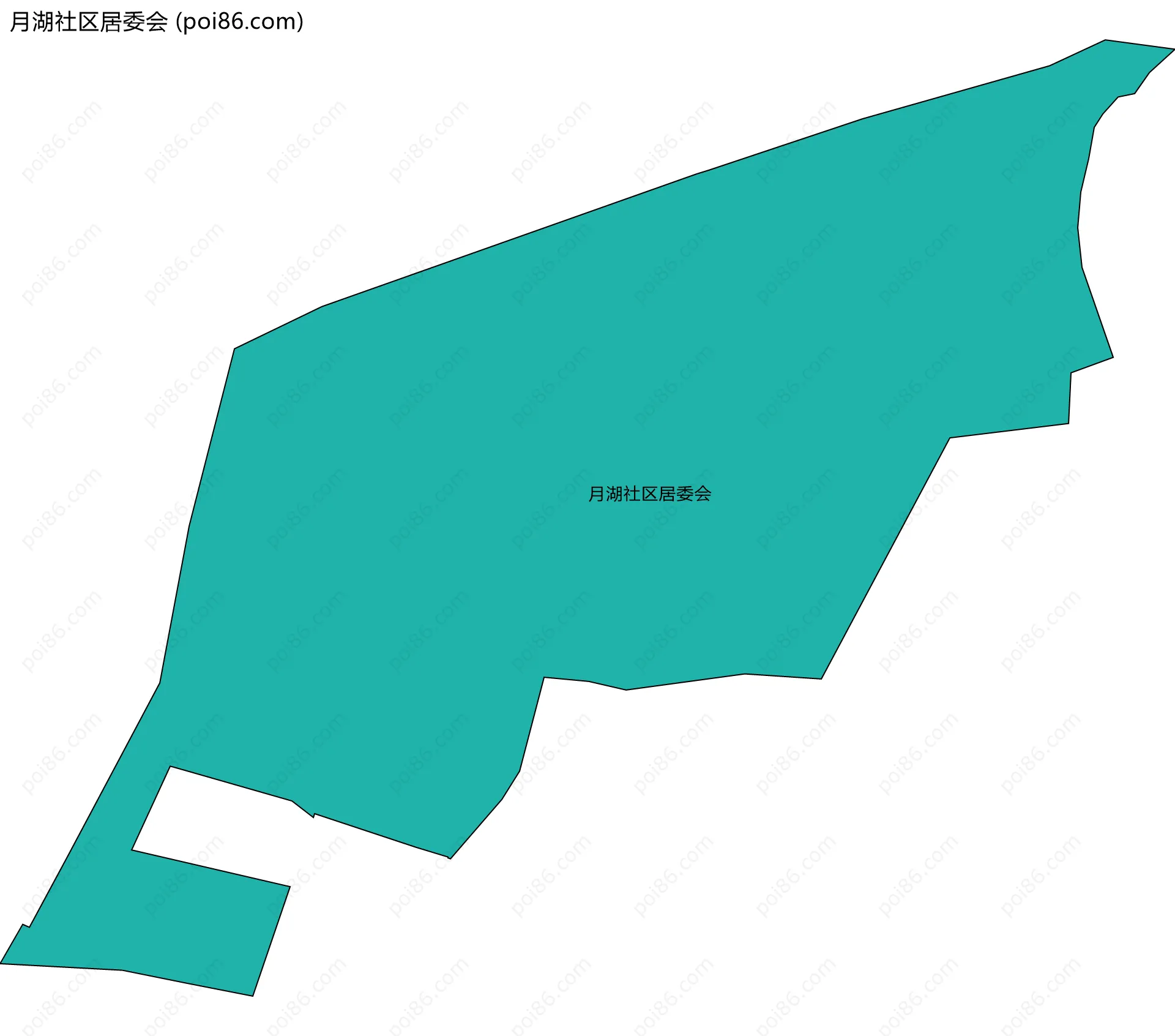 月湖社区居委会边界地图