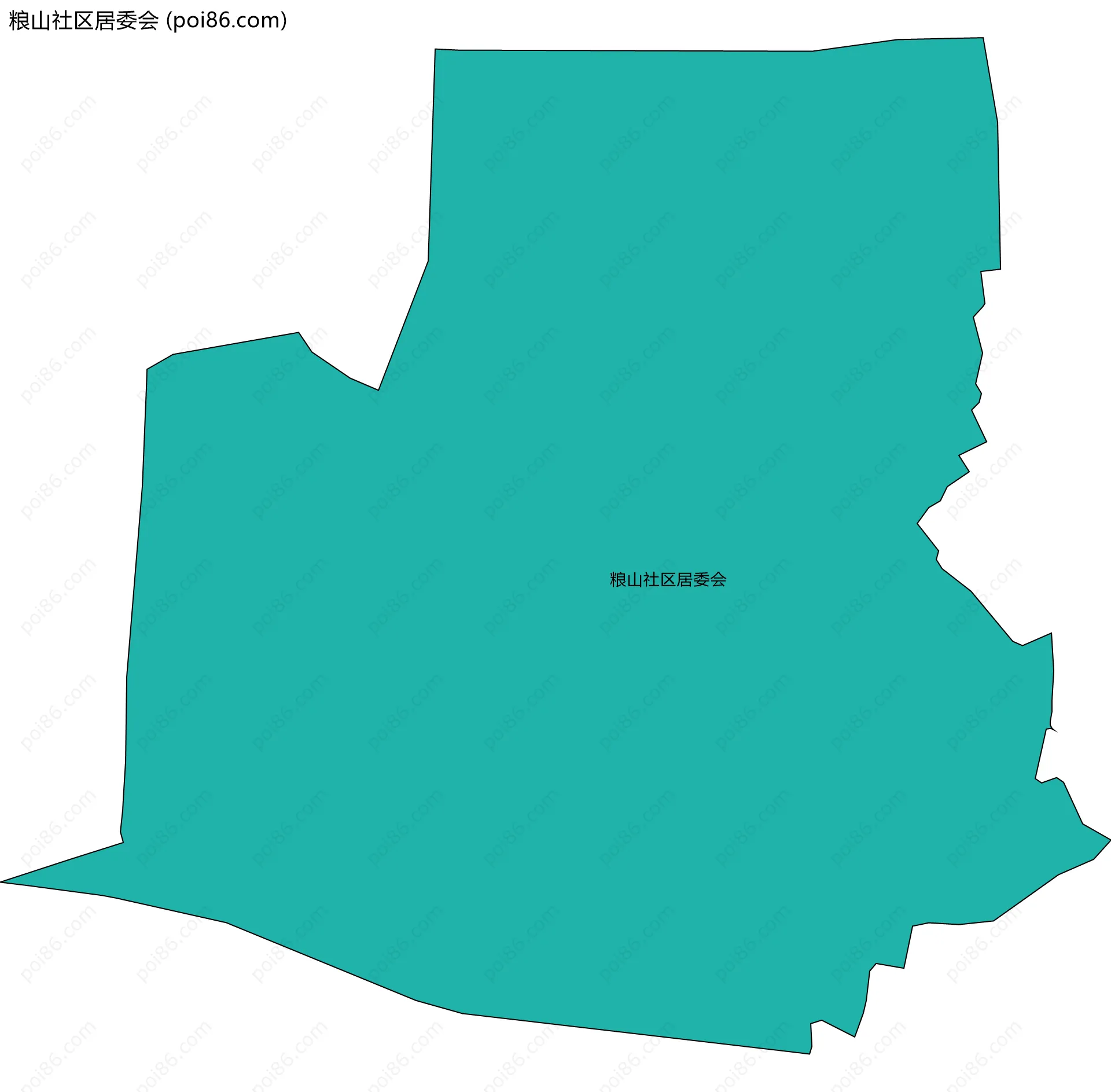 粮山社区居委会边界地图