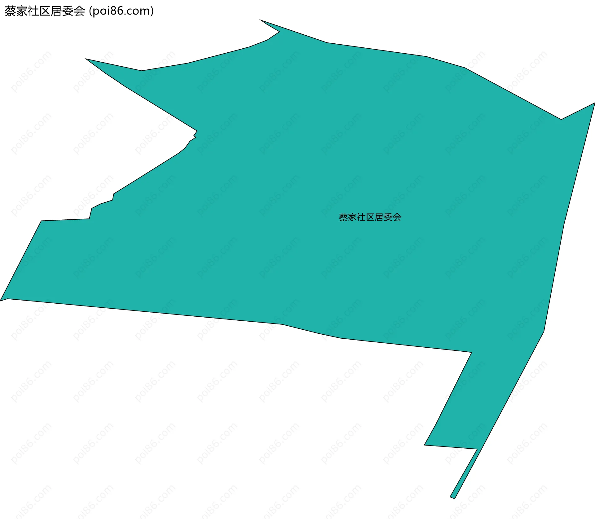 蔡家社区居委会边界地图