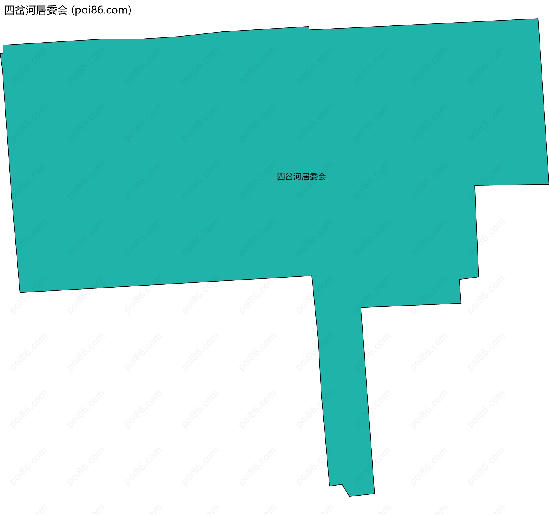 四岔河居委会边界地图