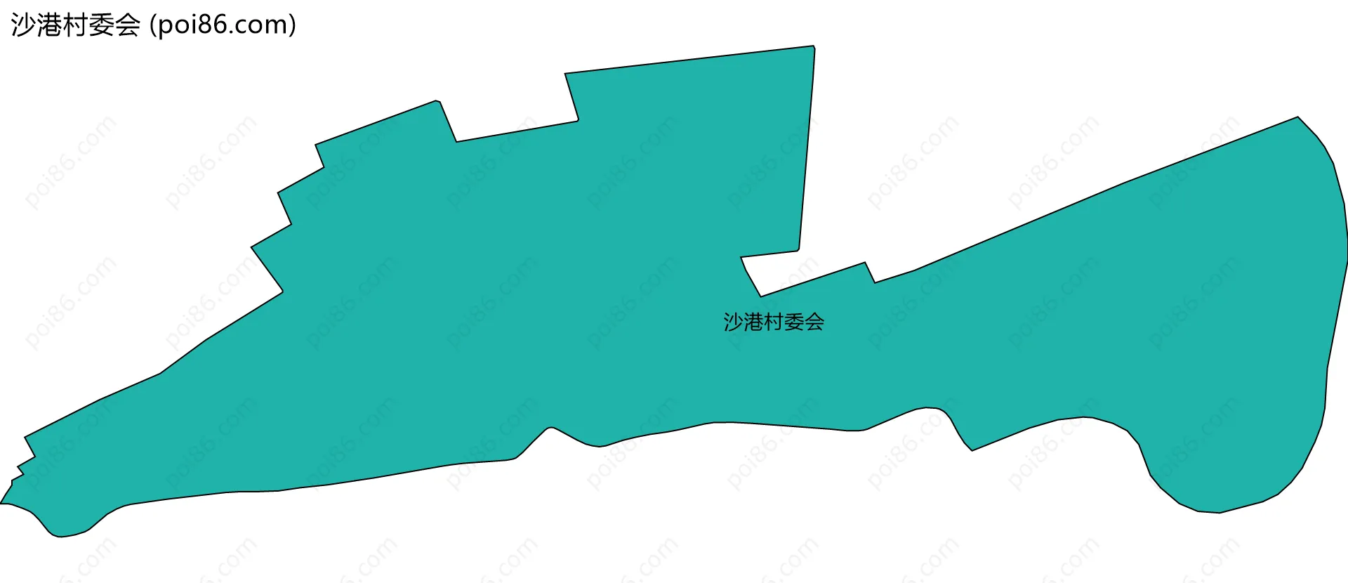 沙港村委会边界地图