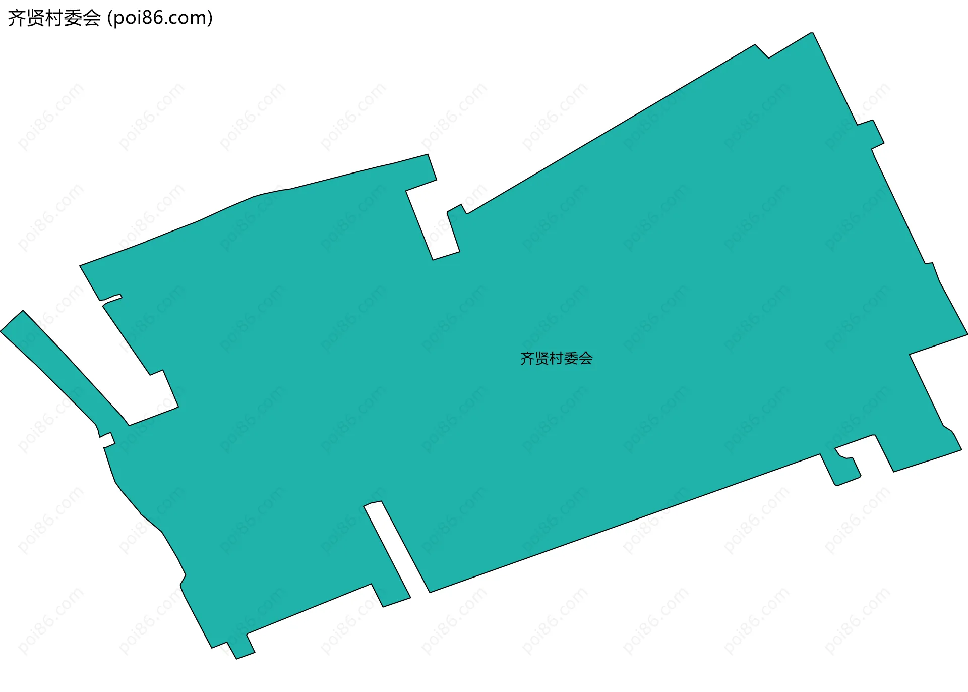 齐贤村委会边界地图