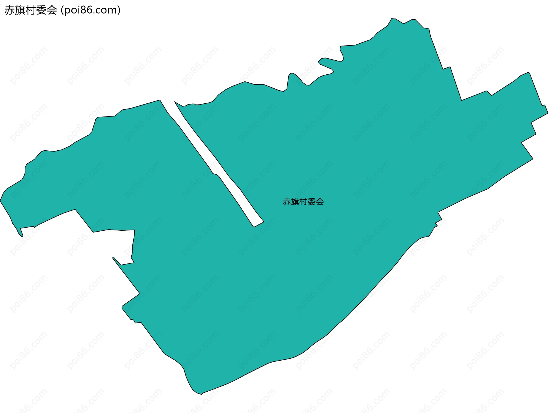 赤旗村委会边界地图