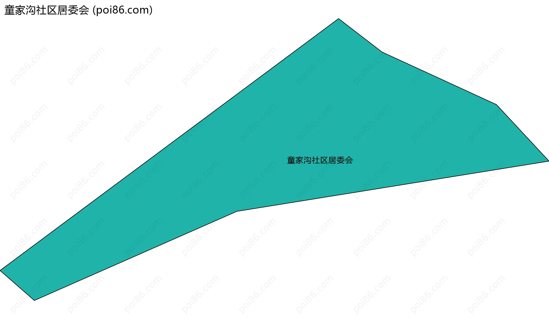 童家沟社区居委会边界地图