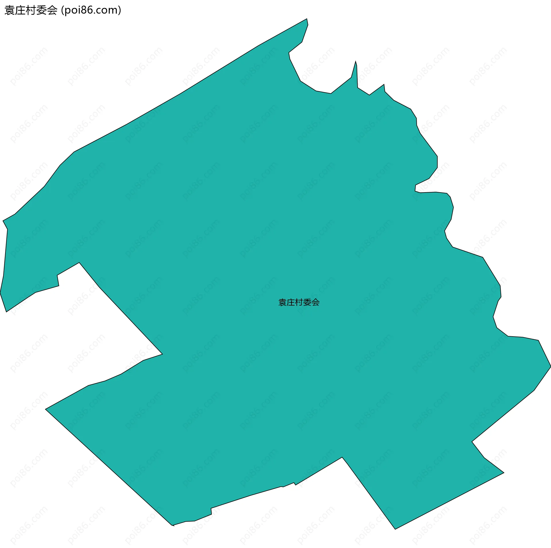 袁庄村委会边界地图