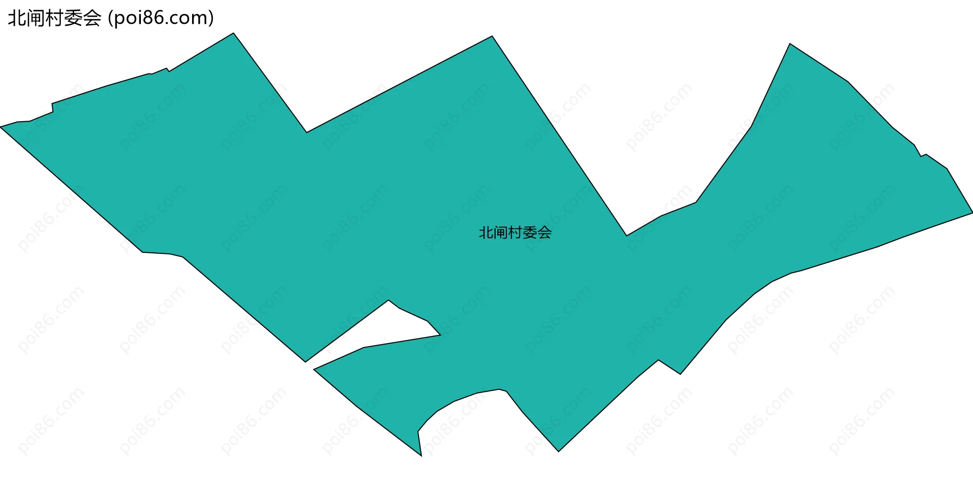 北闸村委会边界地图