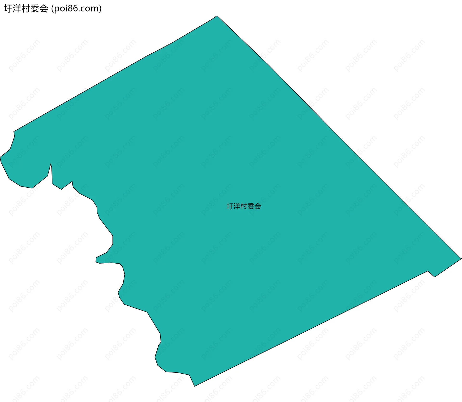 圩洋村委会边界地图