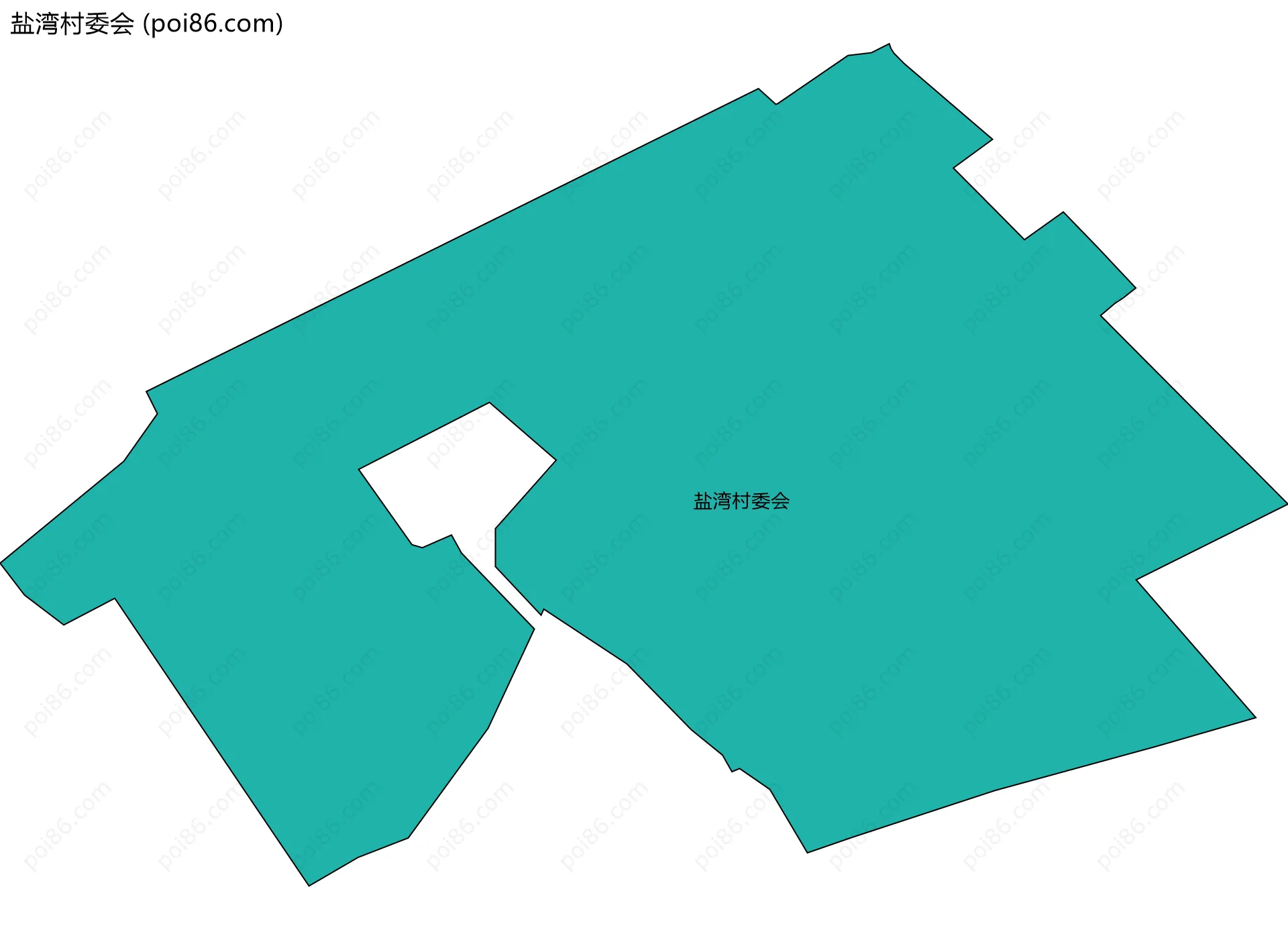 盐湾村委会边界地图