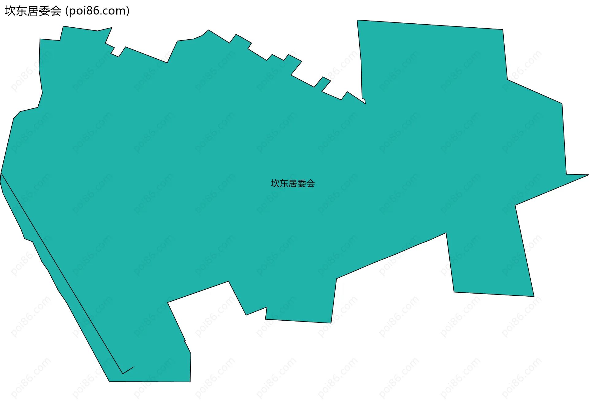 坎东居委会边界地图