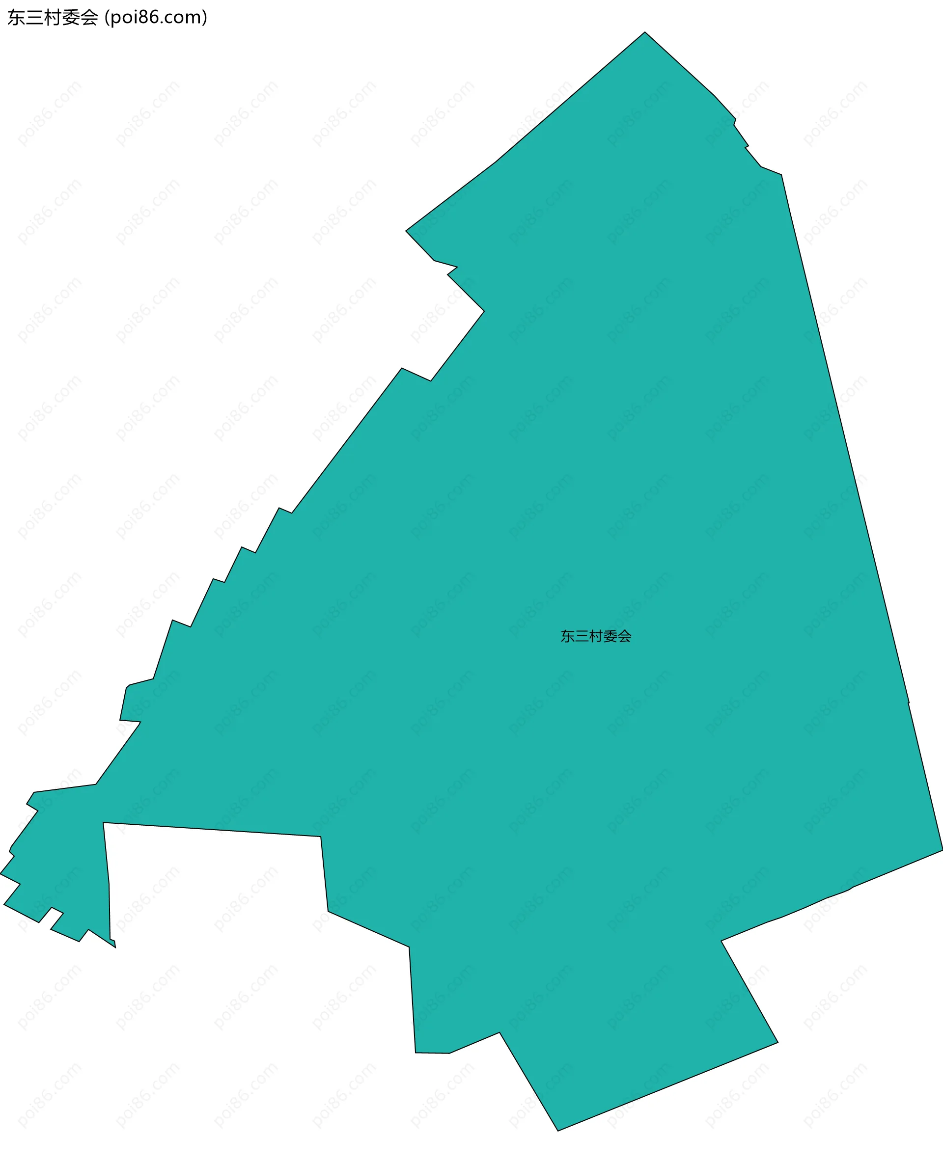 东三村委会边界地图