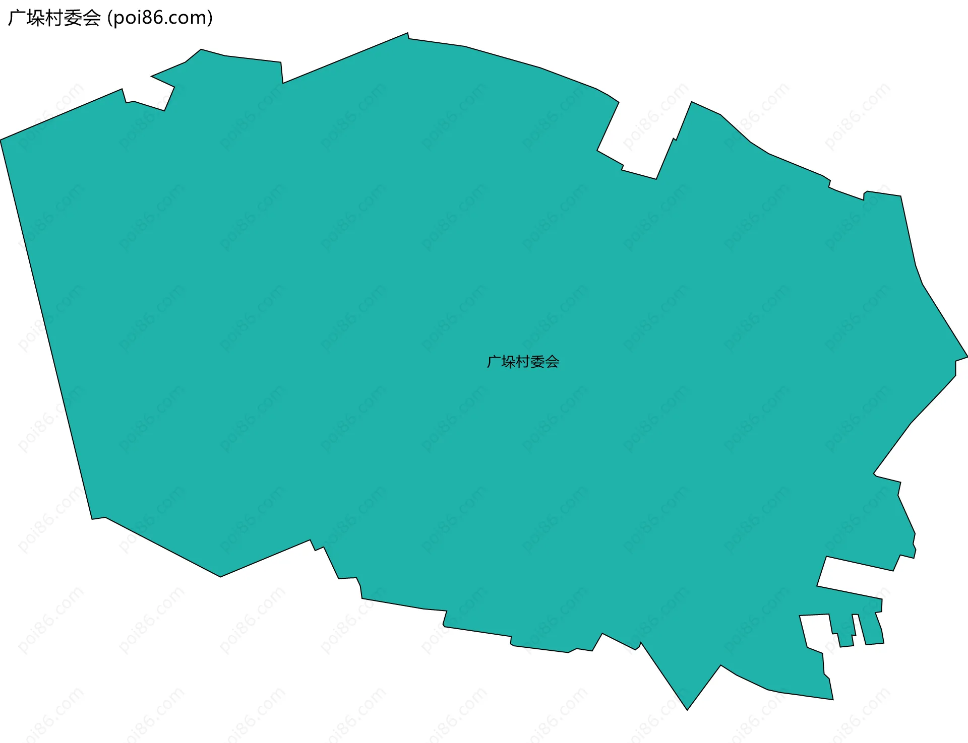 广垛村委会边界地图