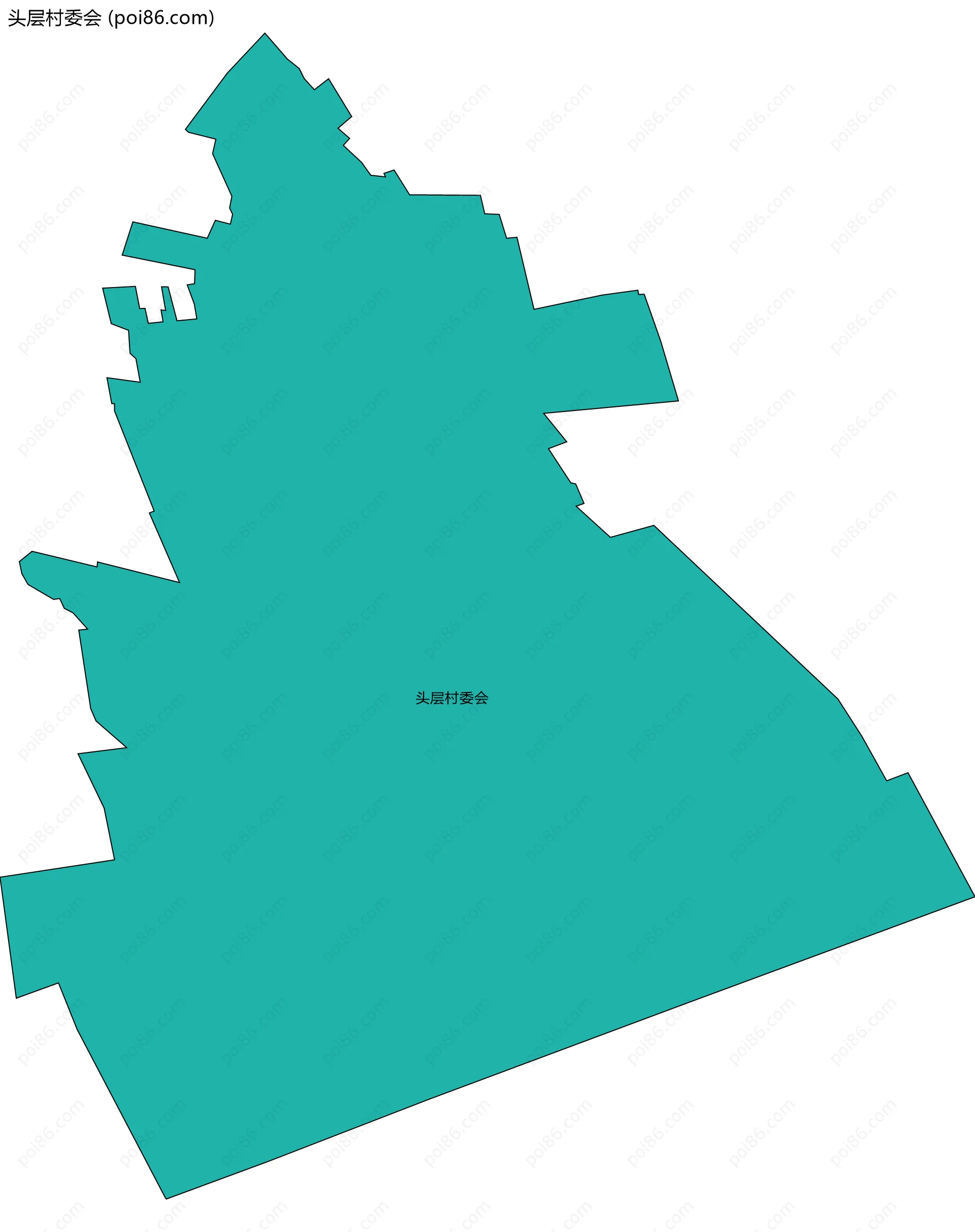 头层村委会边界地图