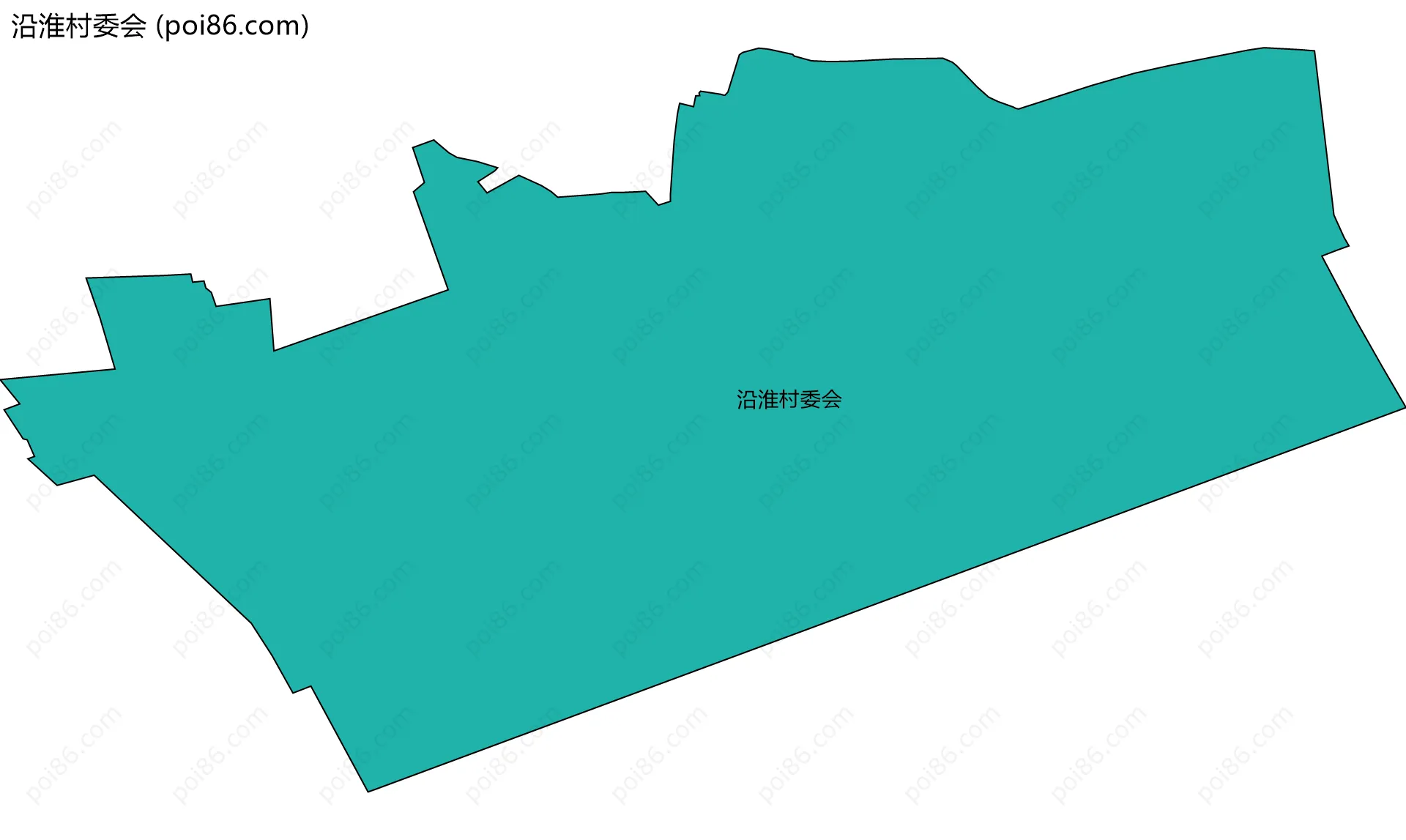 沿淮村委会边界地图