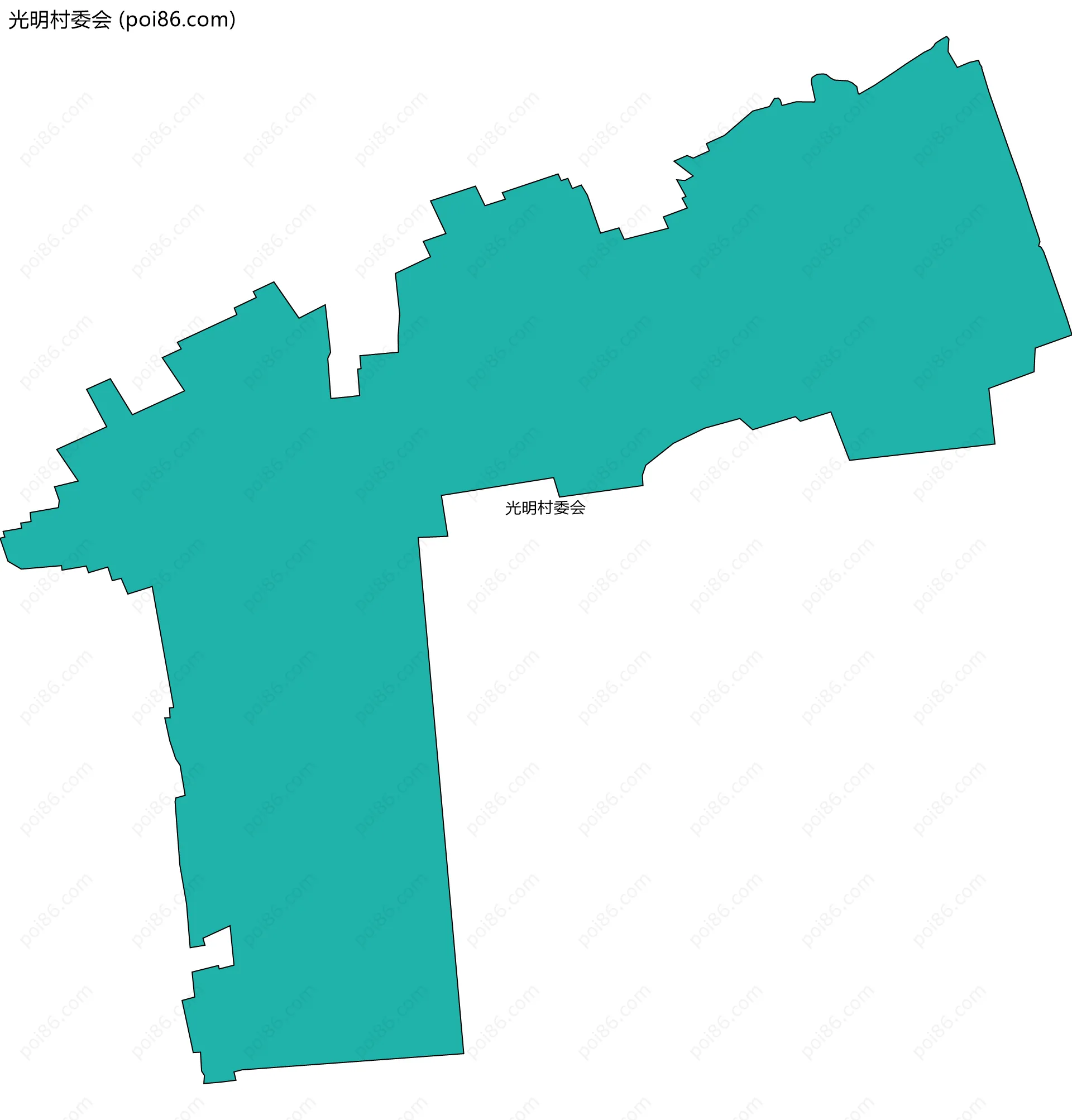 光明村委会边界地图