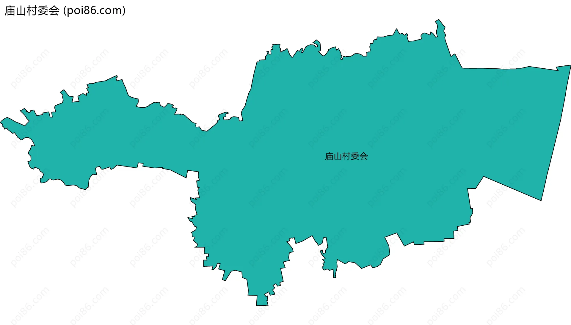 庙山村委会边界地图