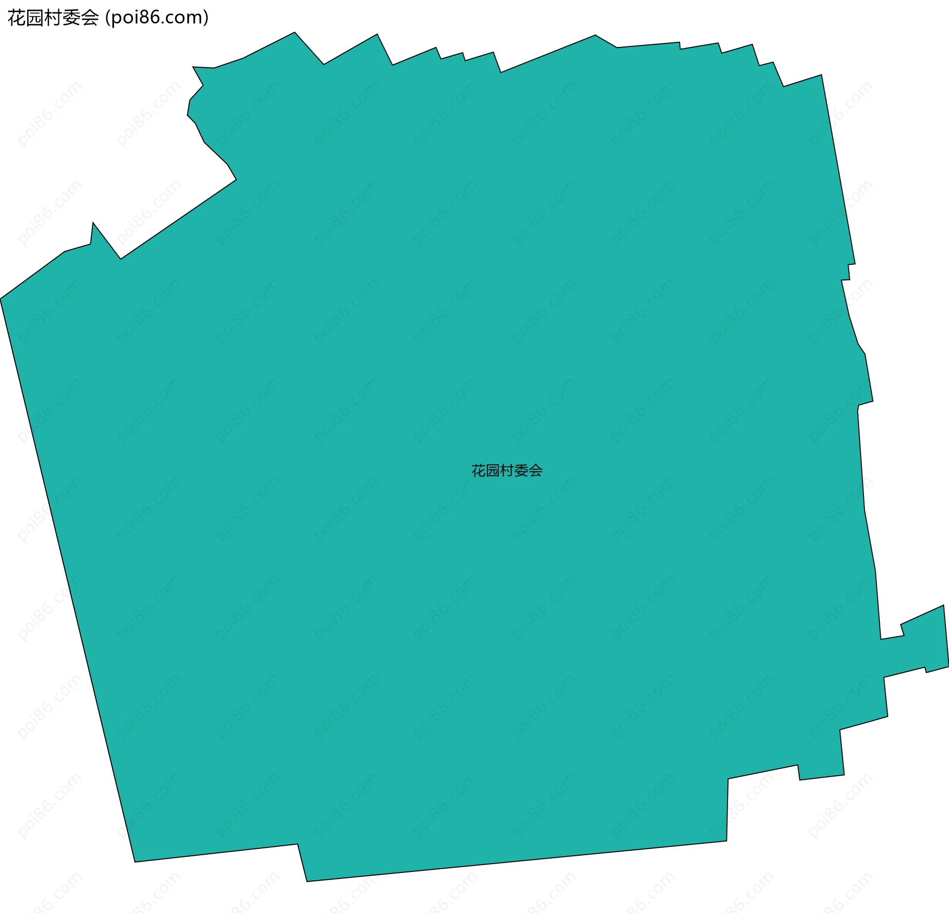 花园村委会边界地图