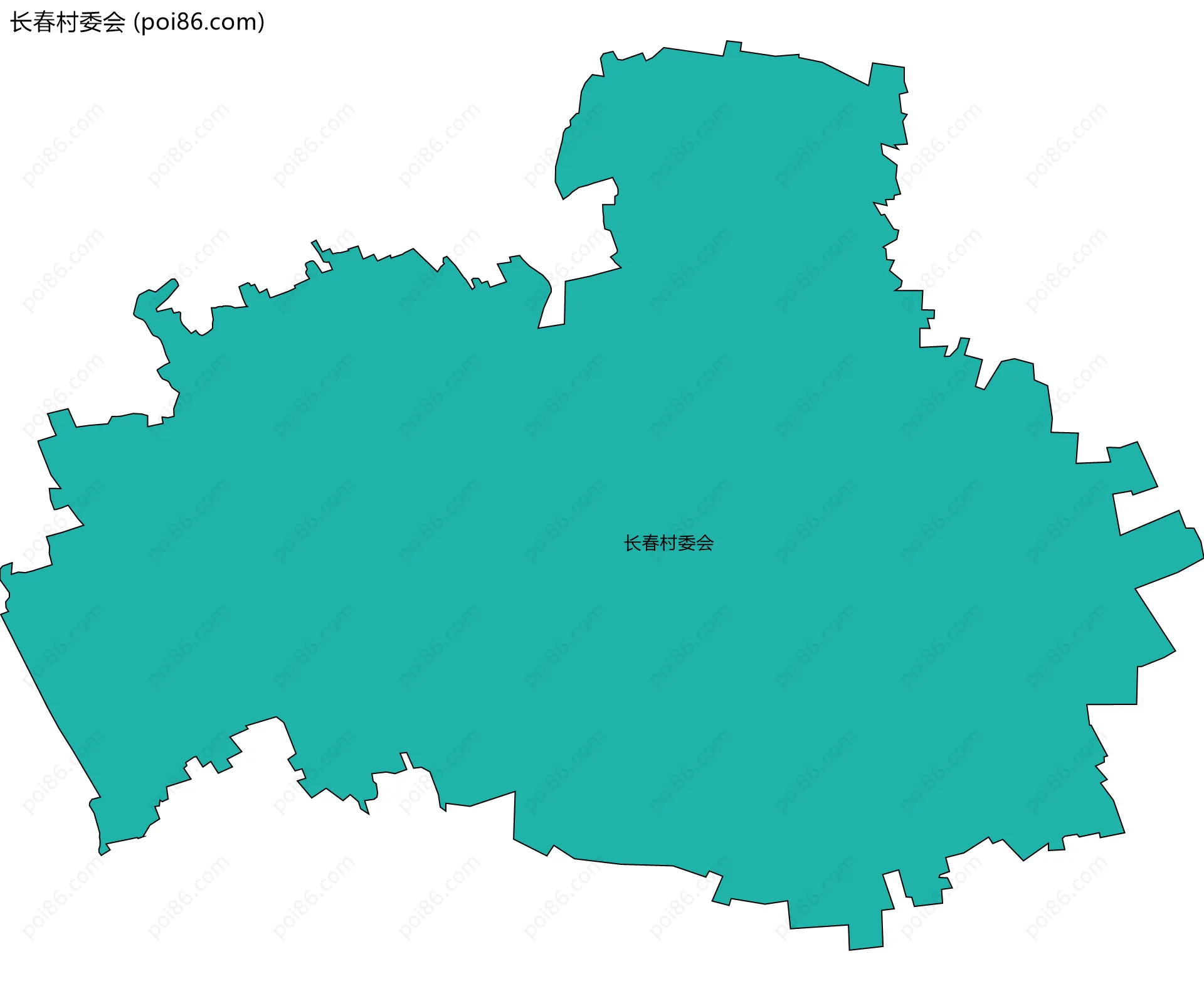 长春村委会边界地图