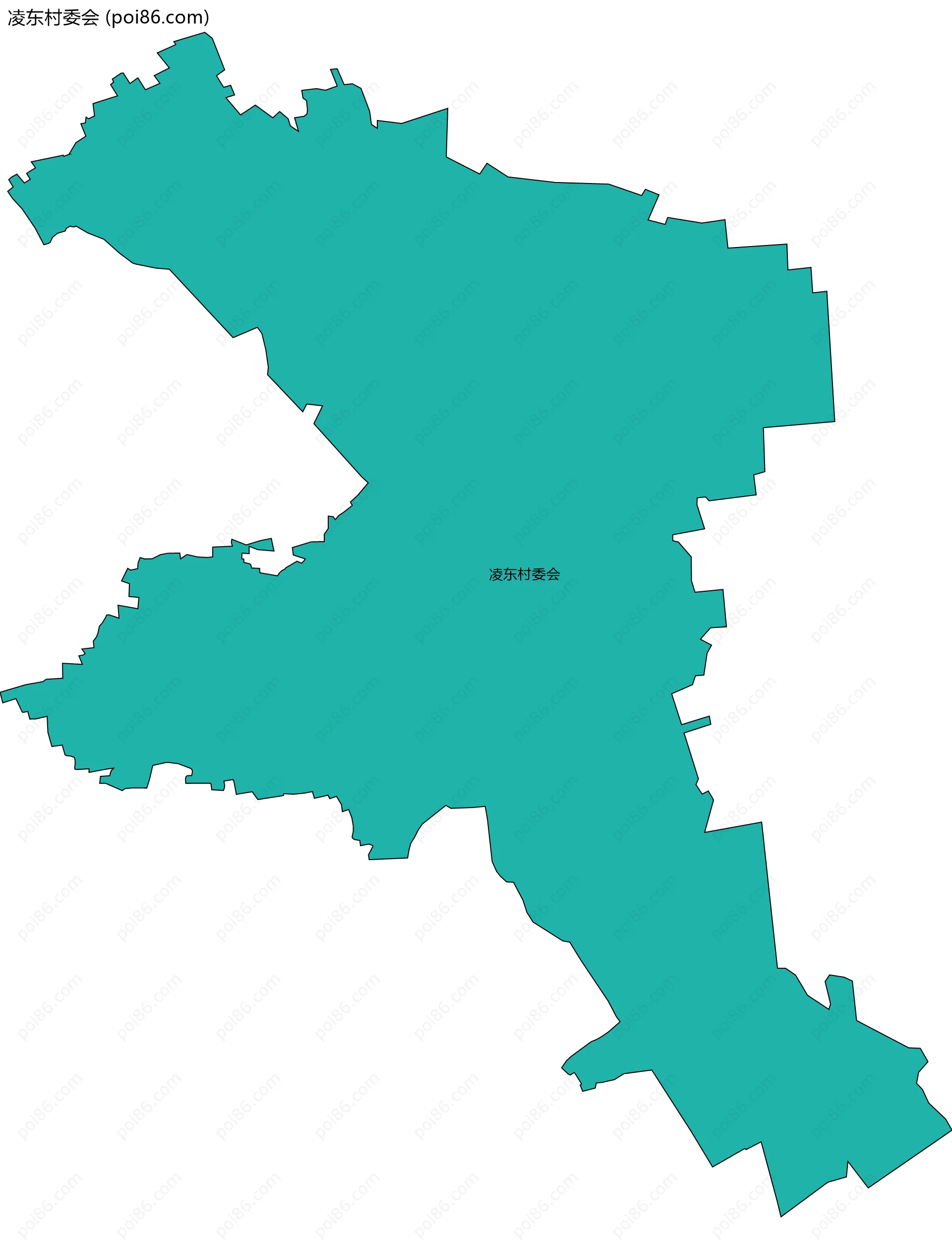 凌东村委会边界地图