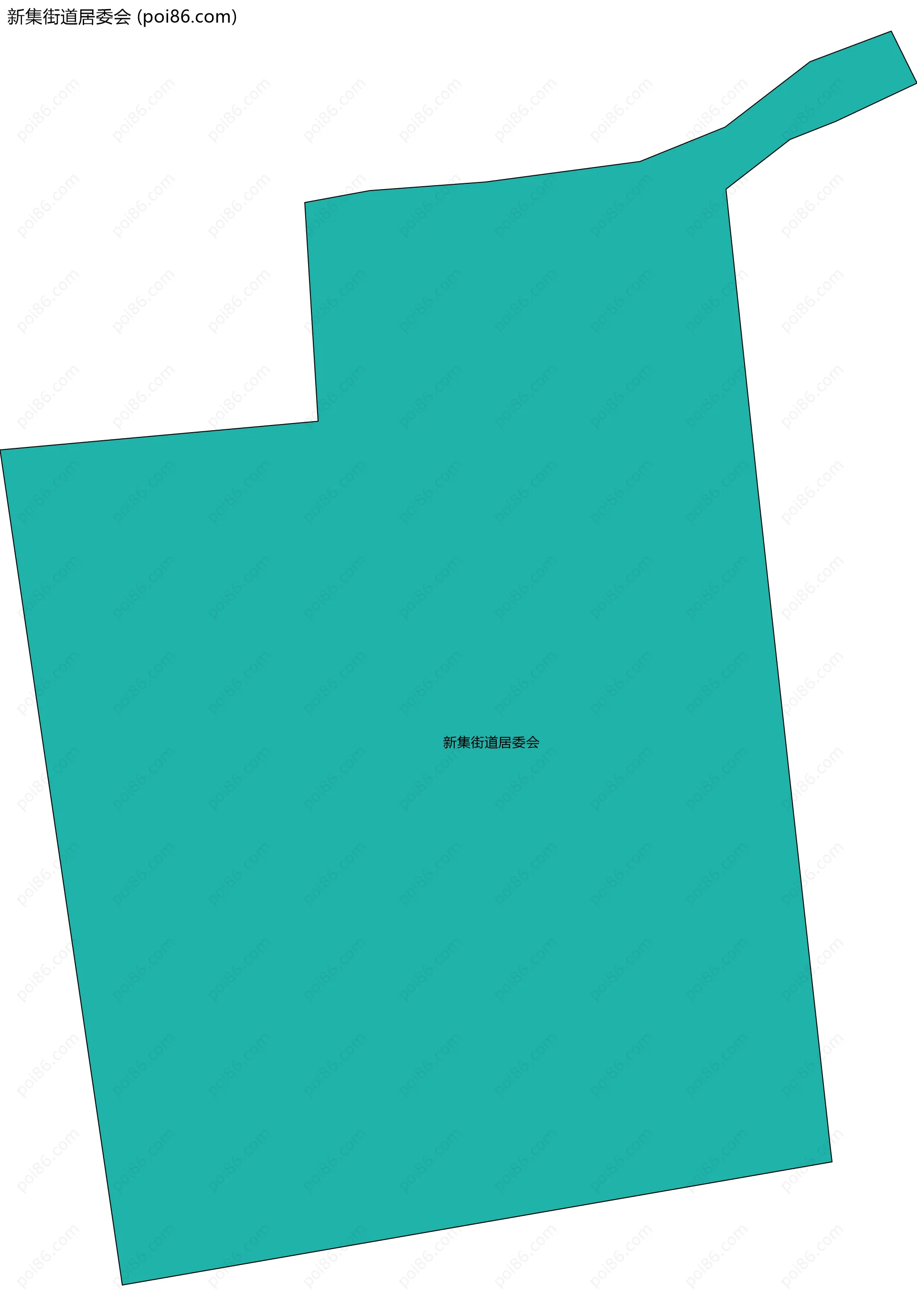 新集街道居委会边界地图