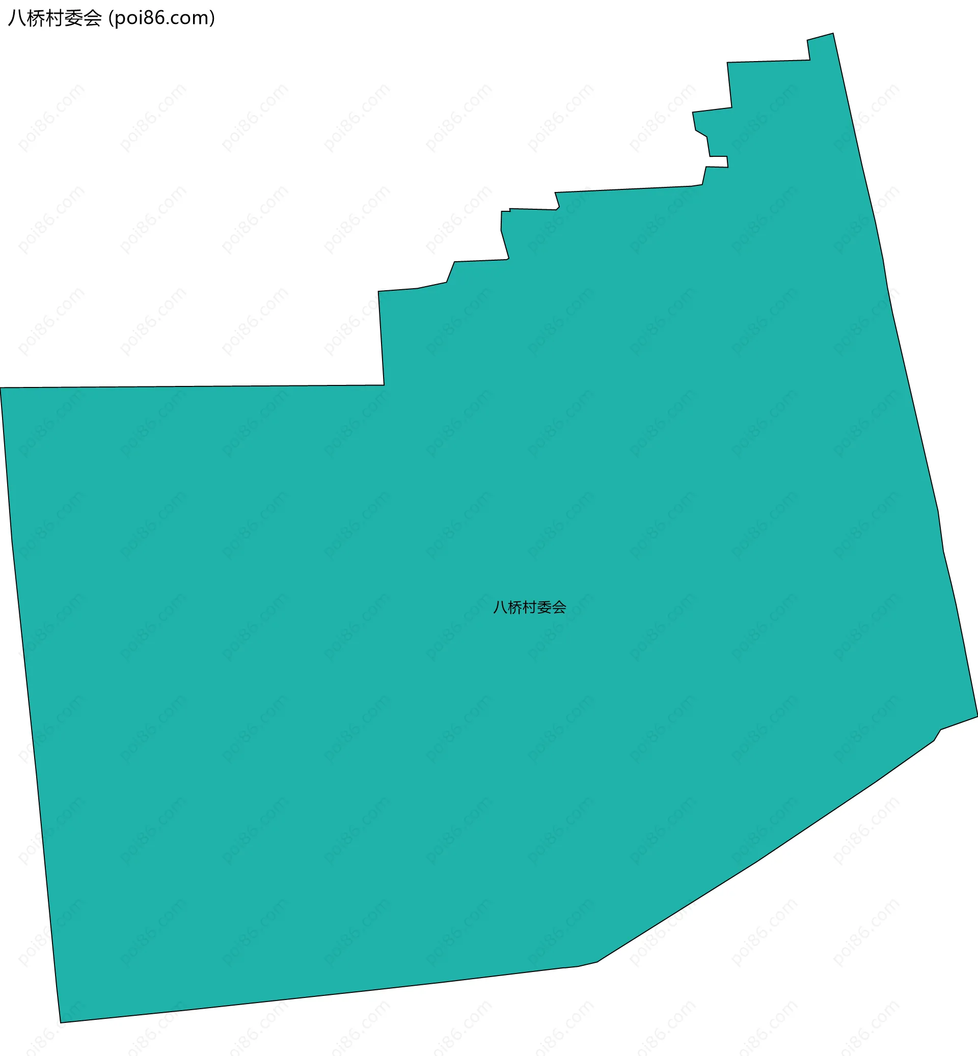 八桥村委会边界地图