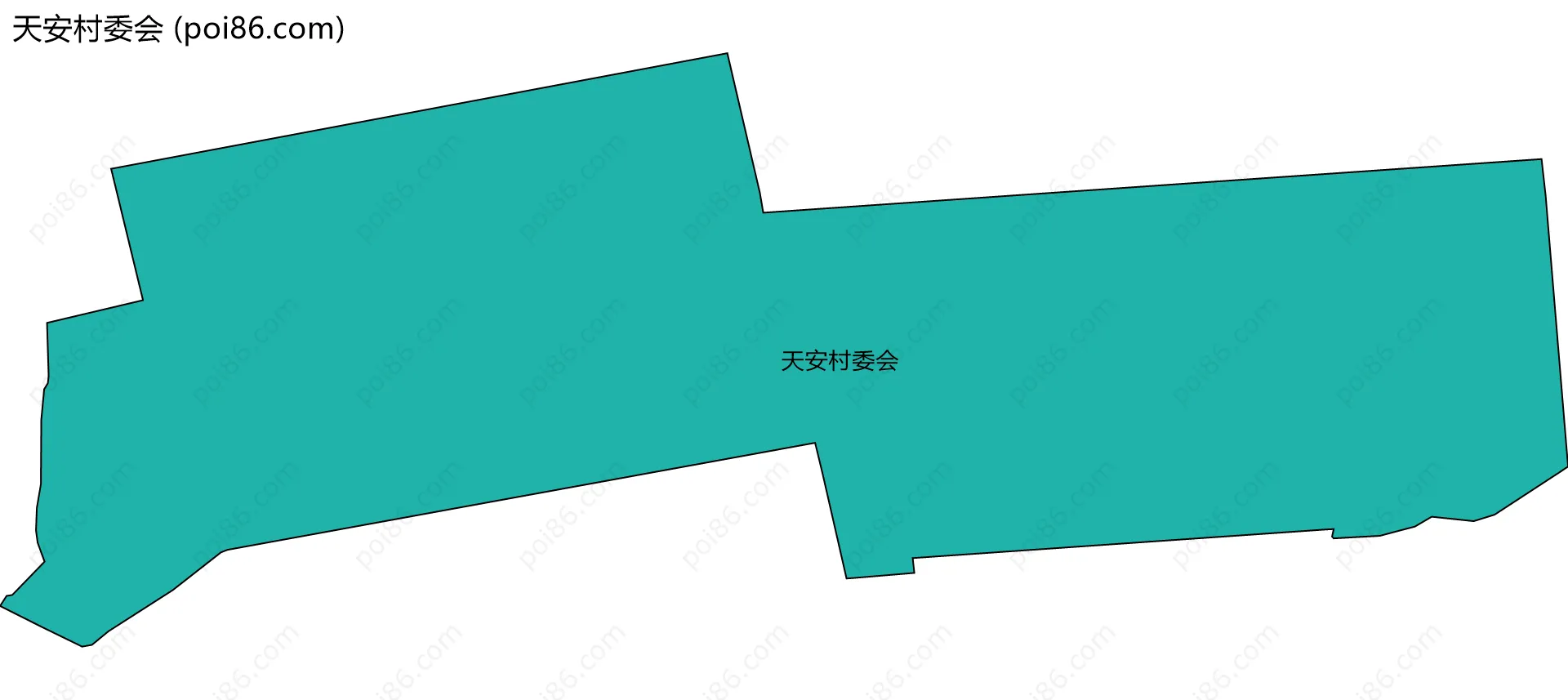 天安村委会边界地图