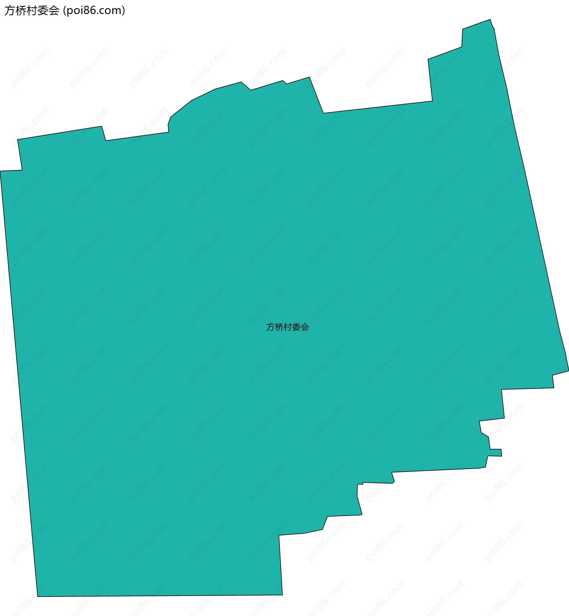 方桥村委会边界地图