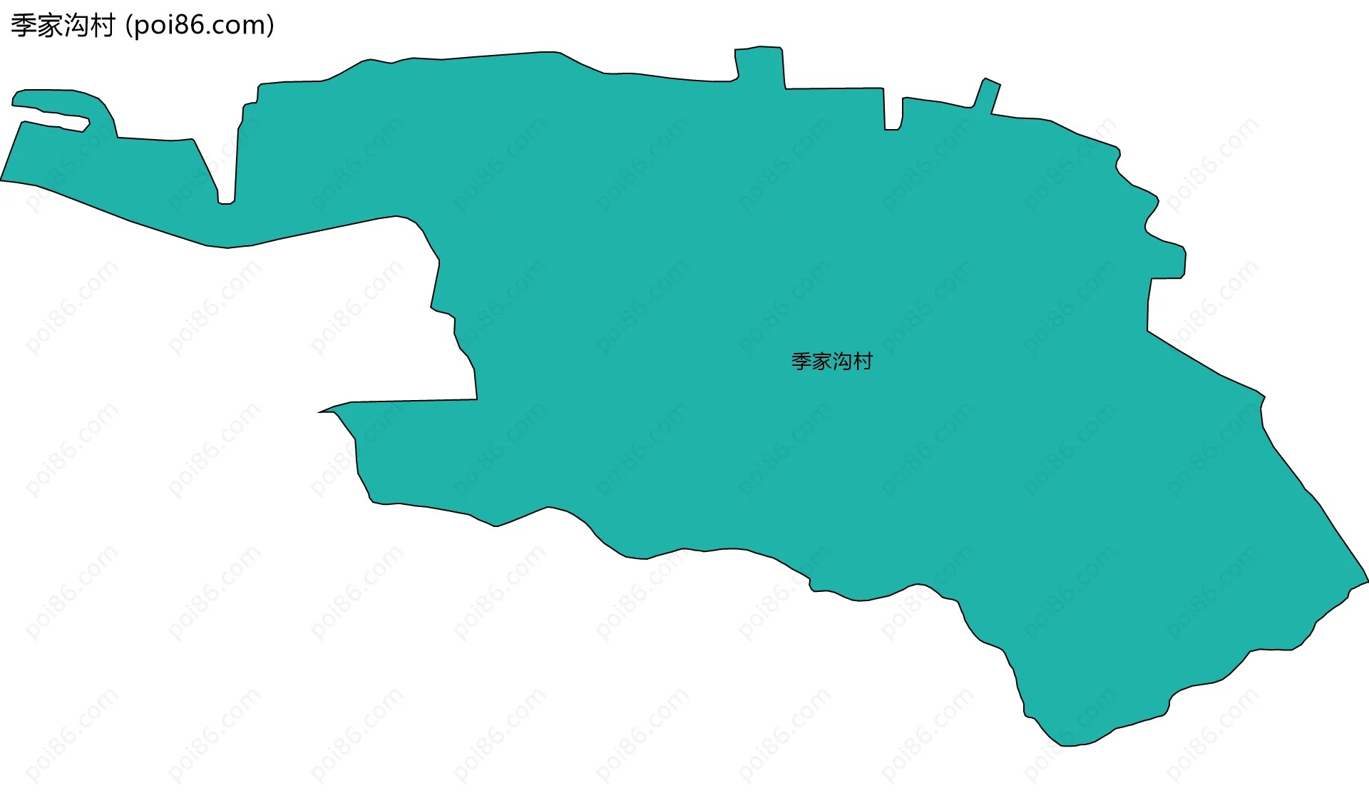 季家沟村边界地图