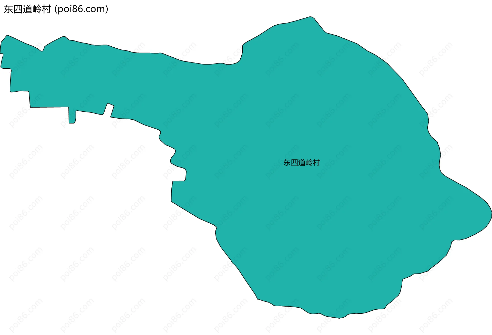东四道岭村边界地图