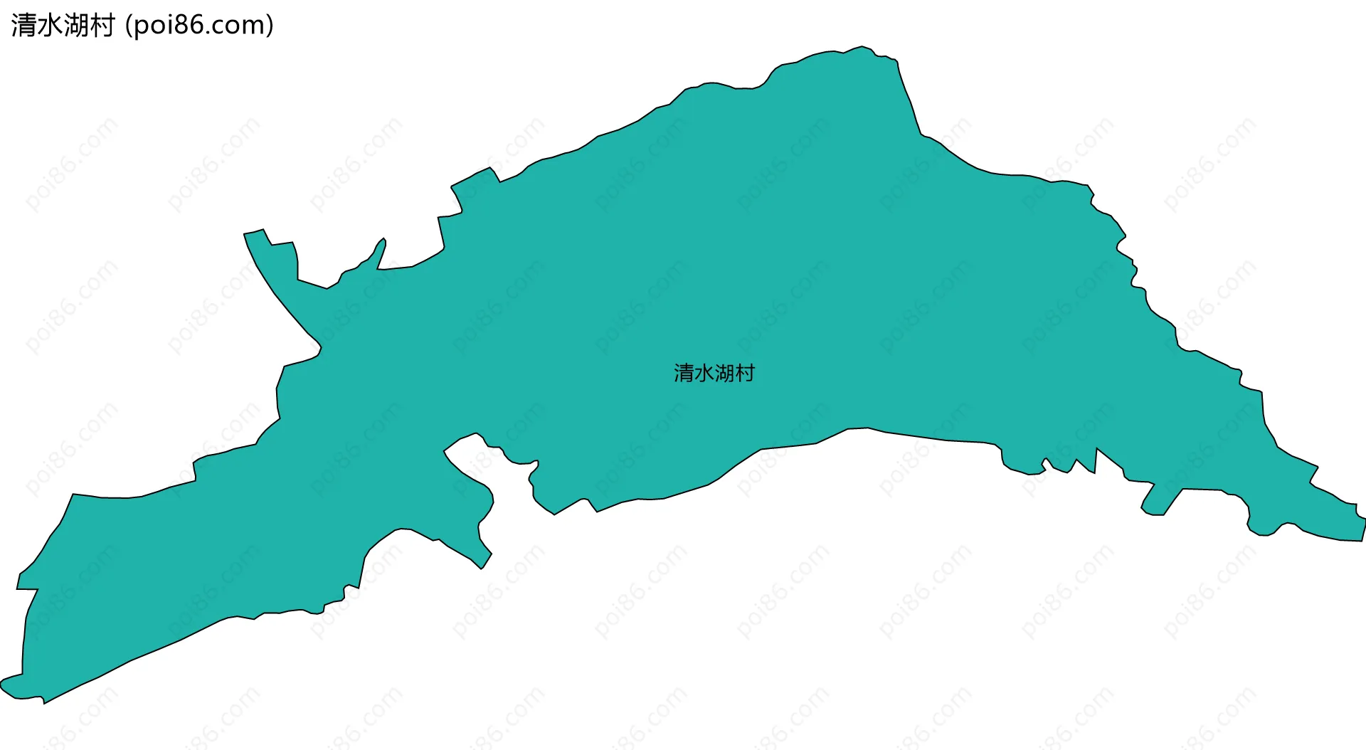 清水湖村边界地图