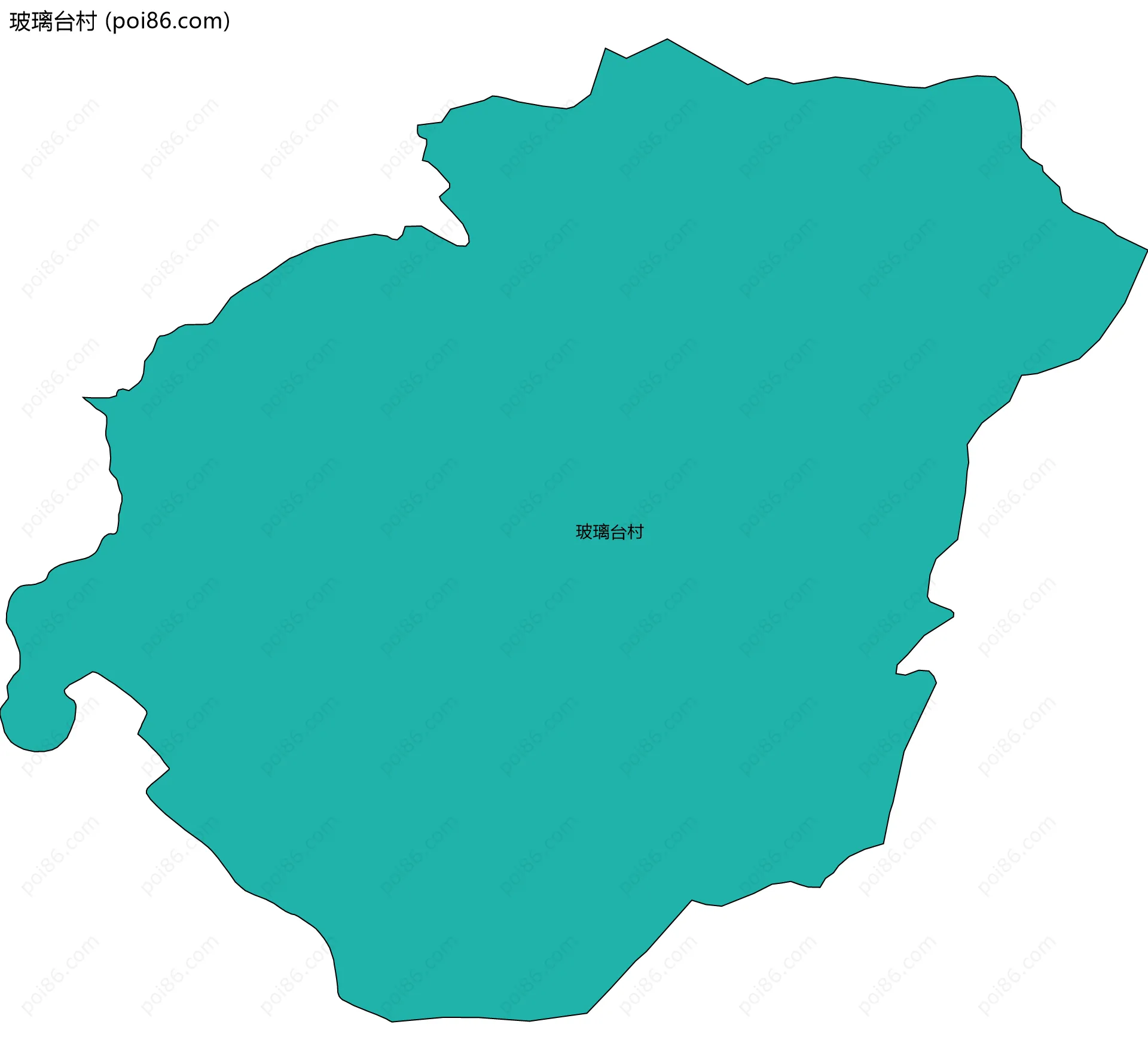 玻璃台村边界地图