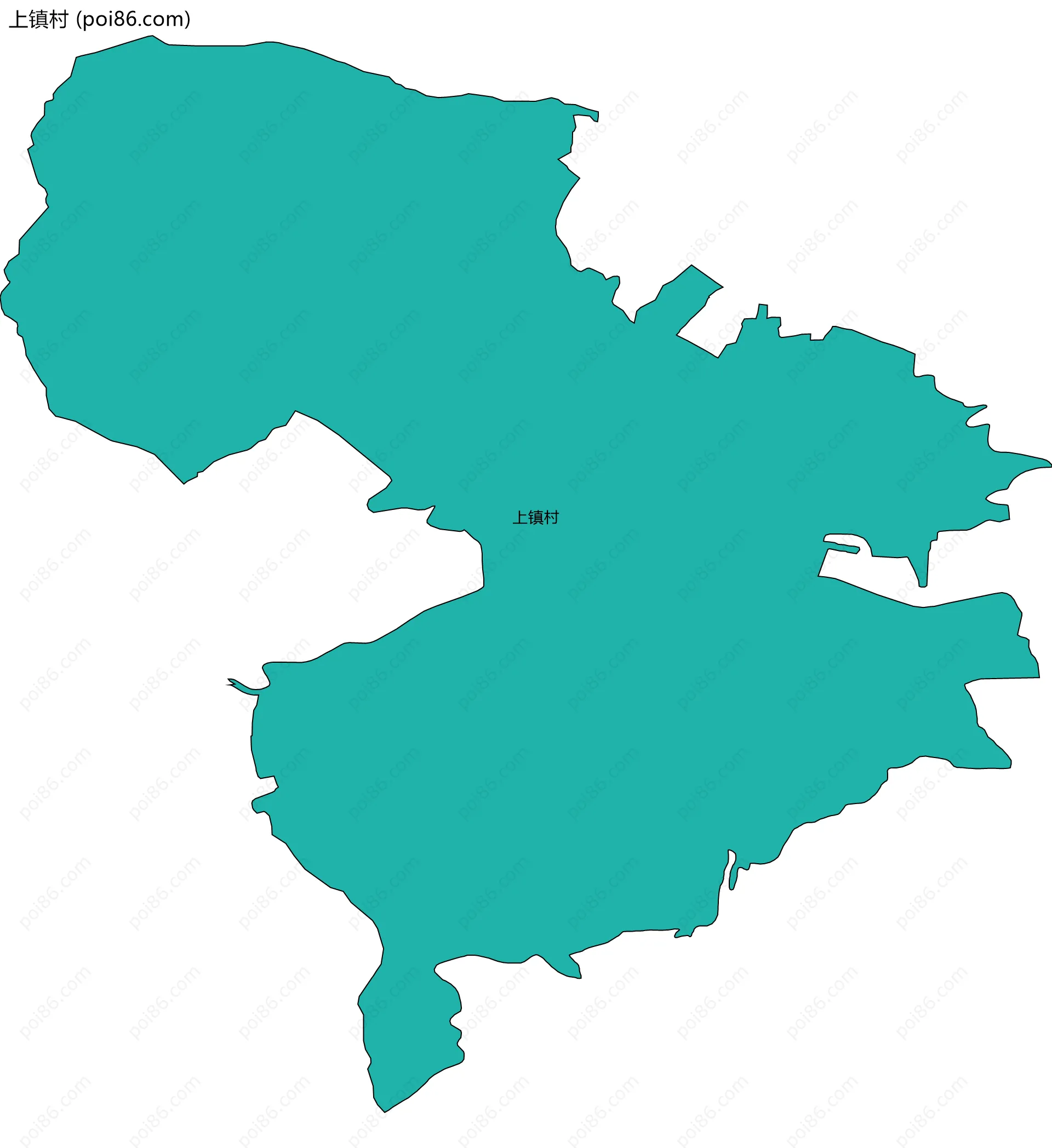 上镇村边界地图