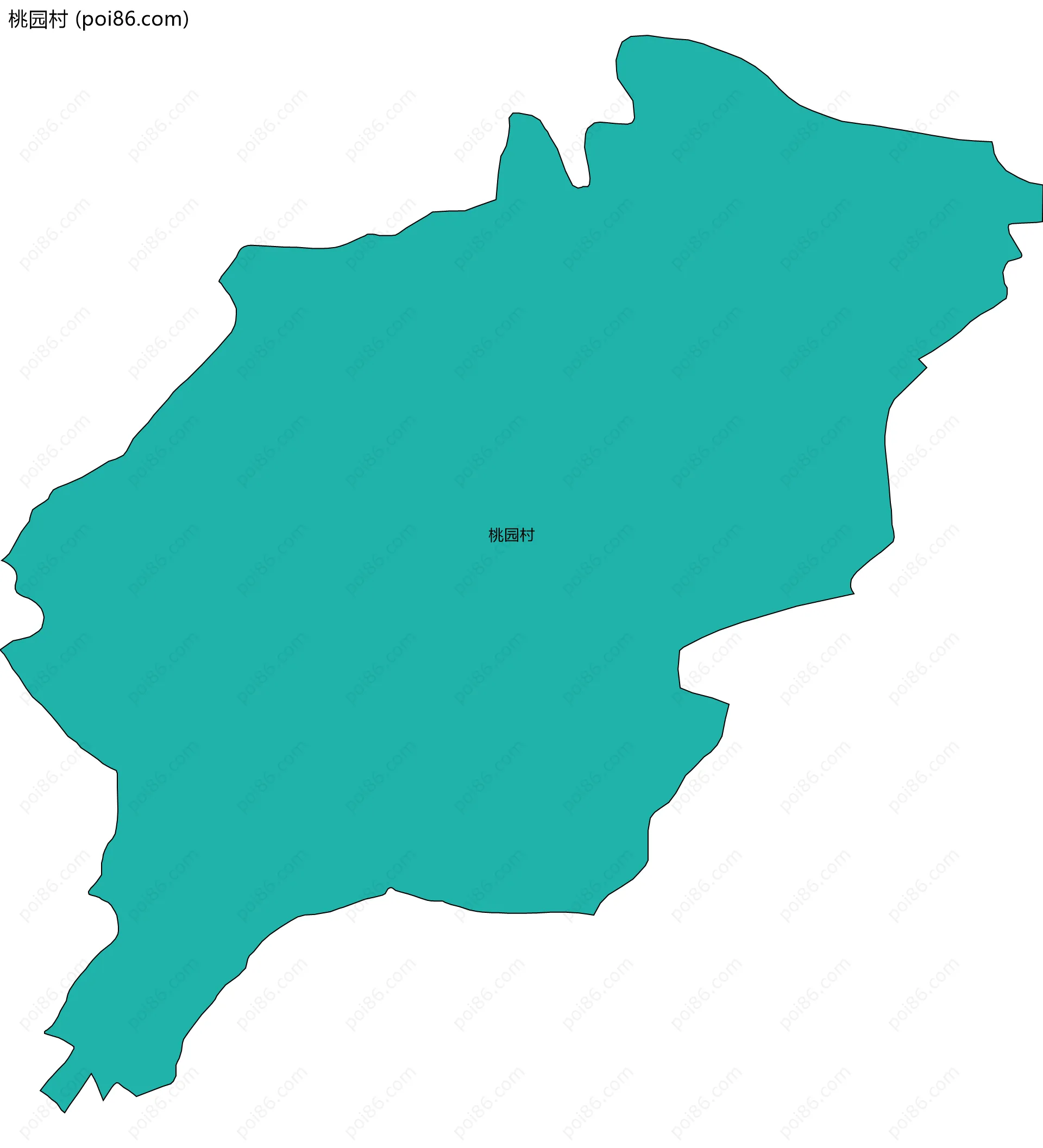 桃园村边界地图