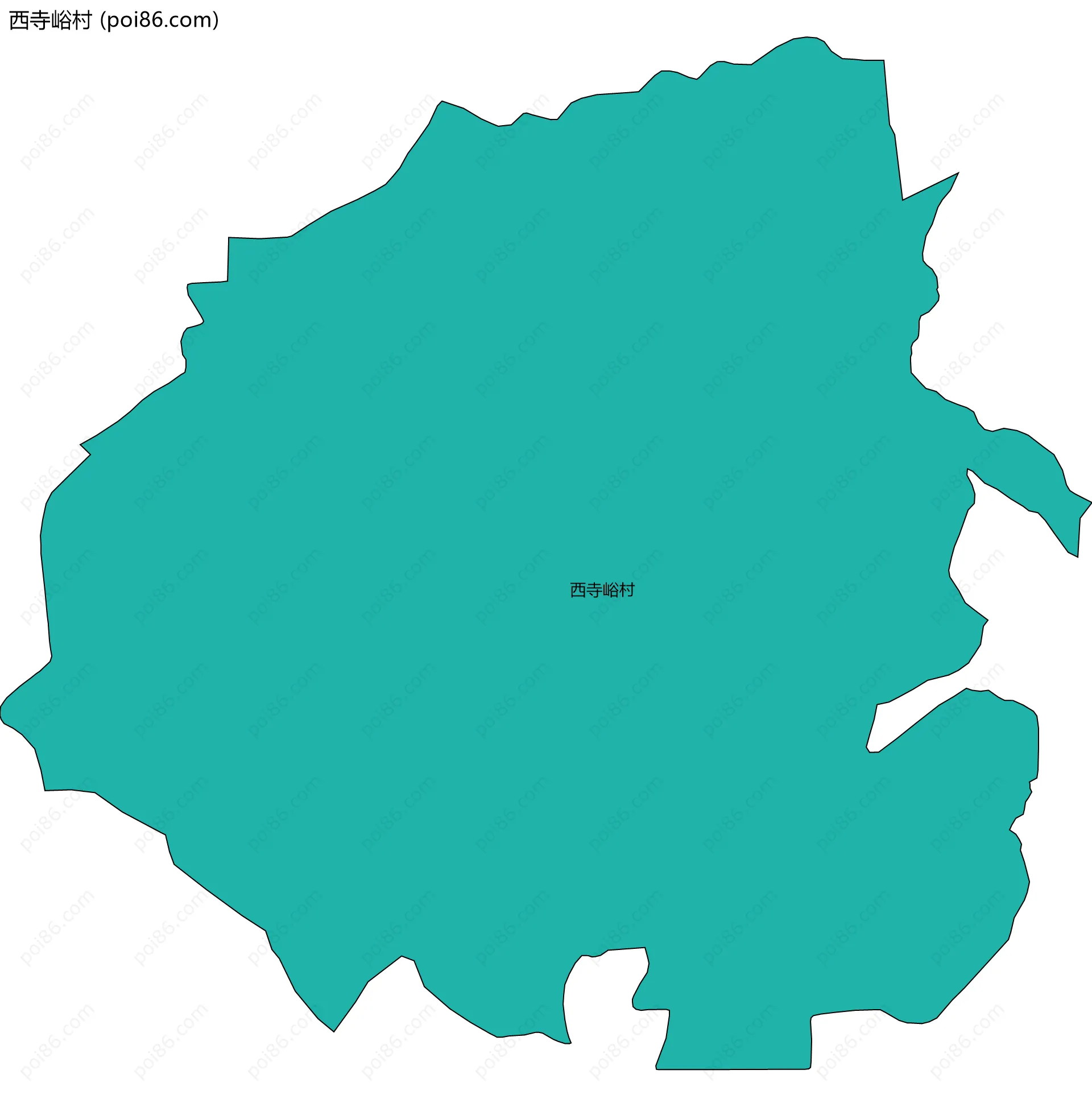 西寺峪村边界地图