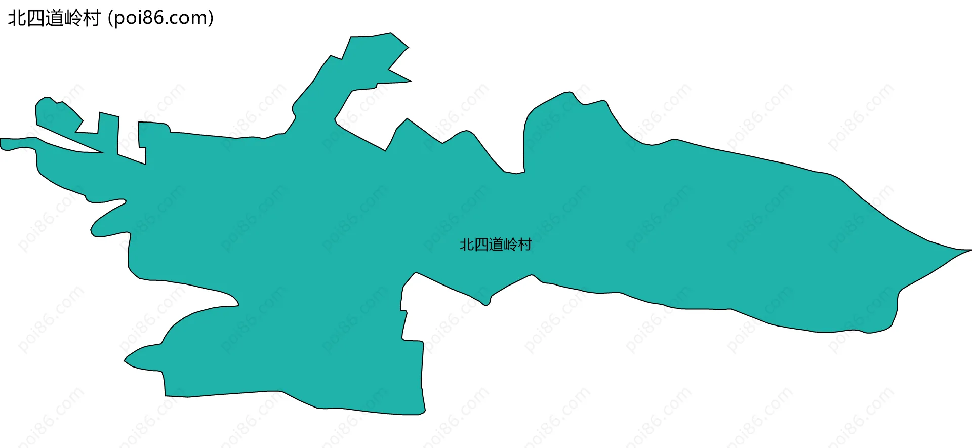 北四道岭村边界地图