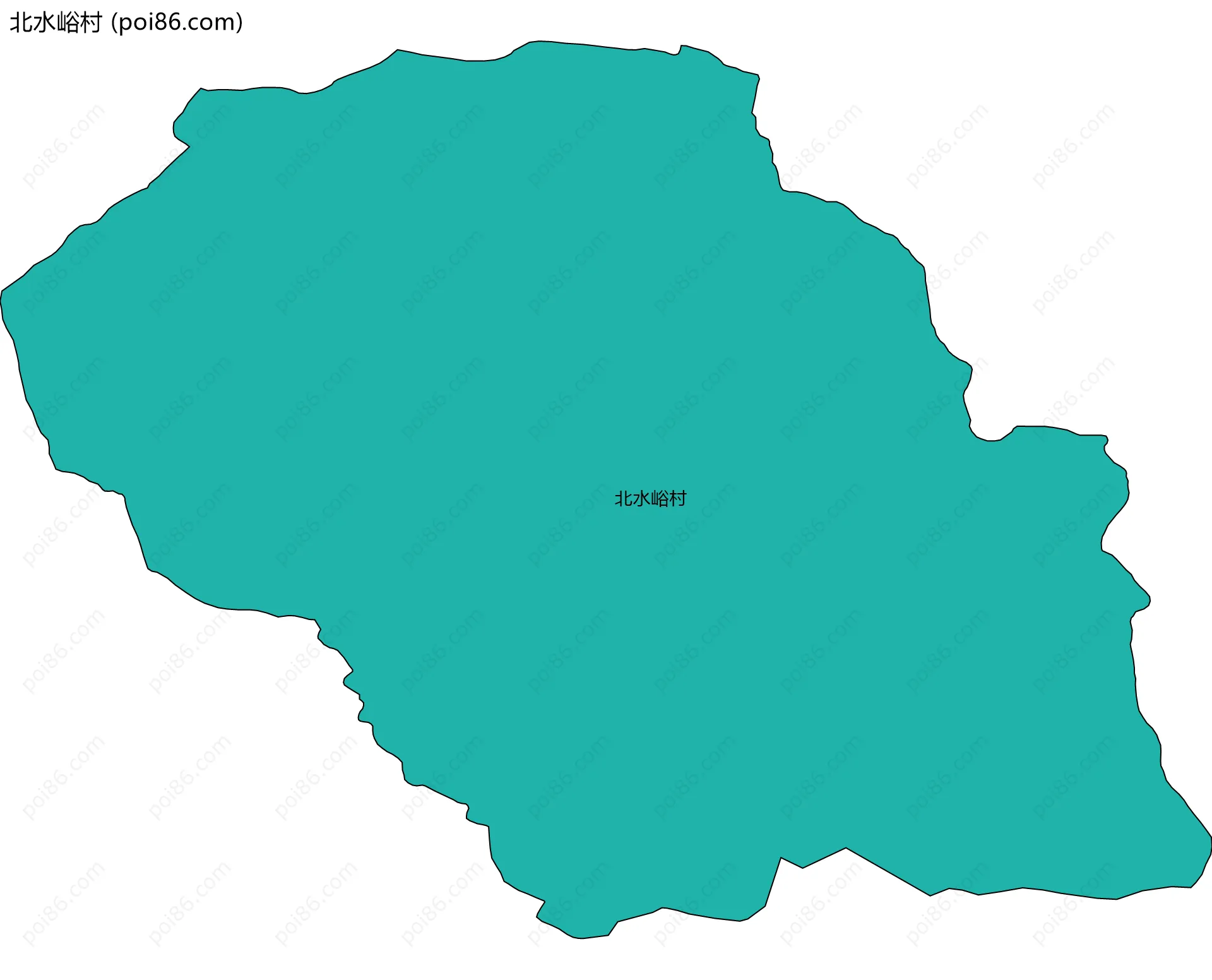 北水峪村边界地图