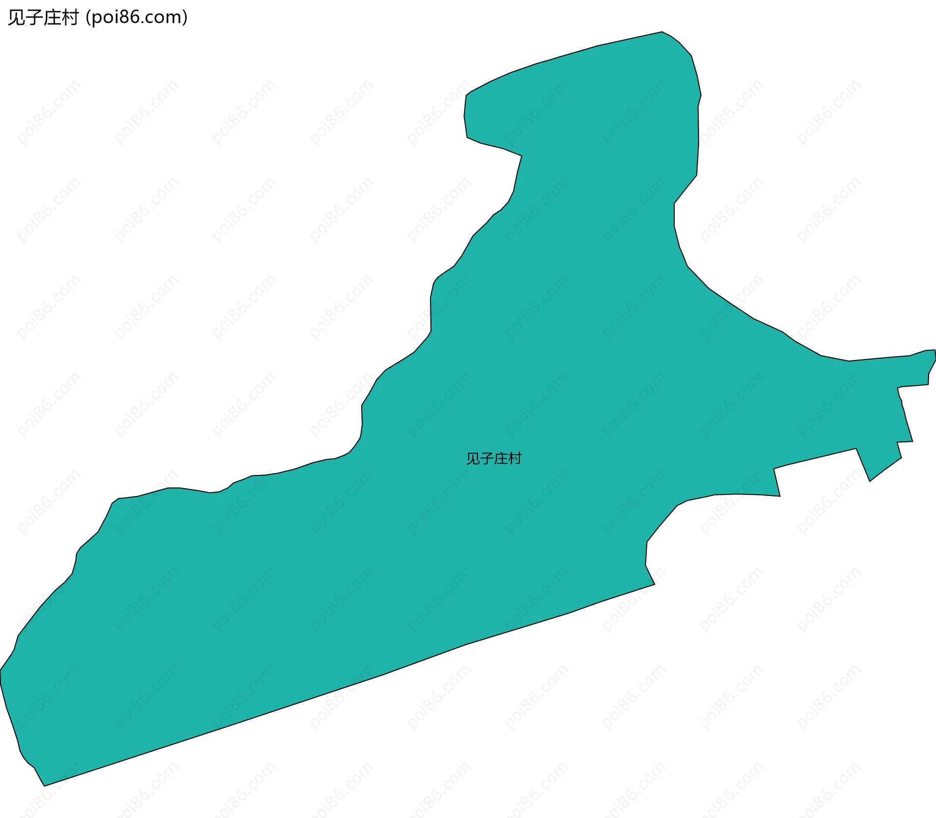 见子庄村边界地图