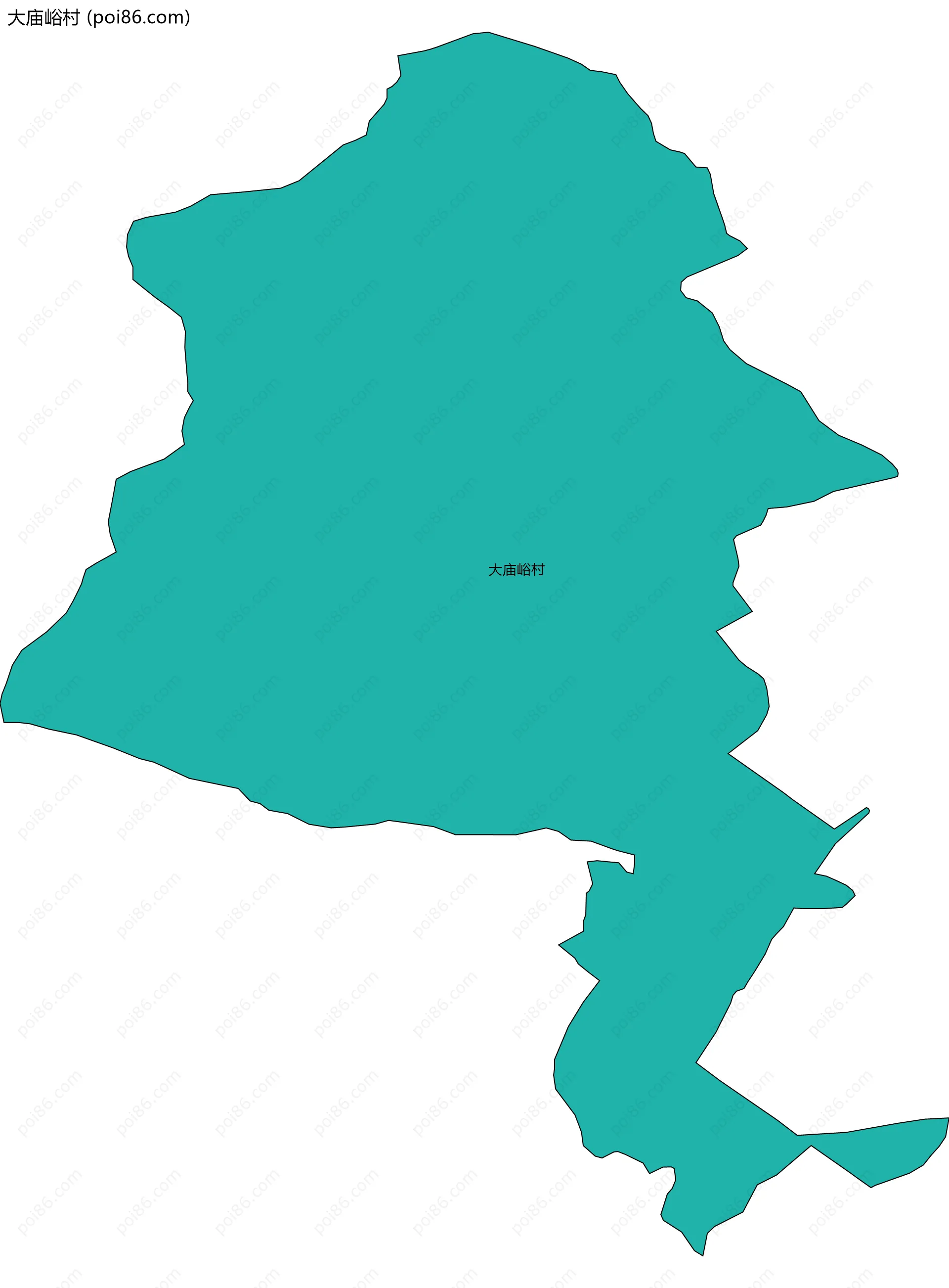 大庙峪村边界地图