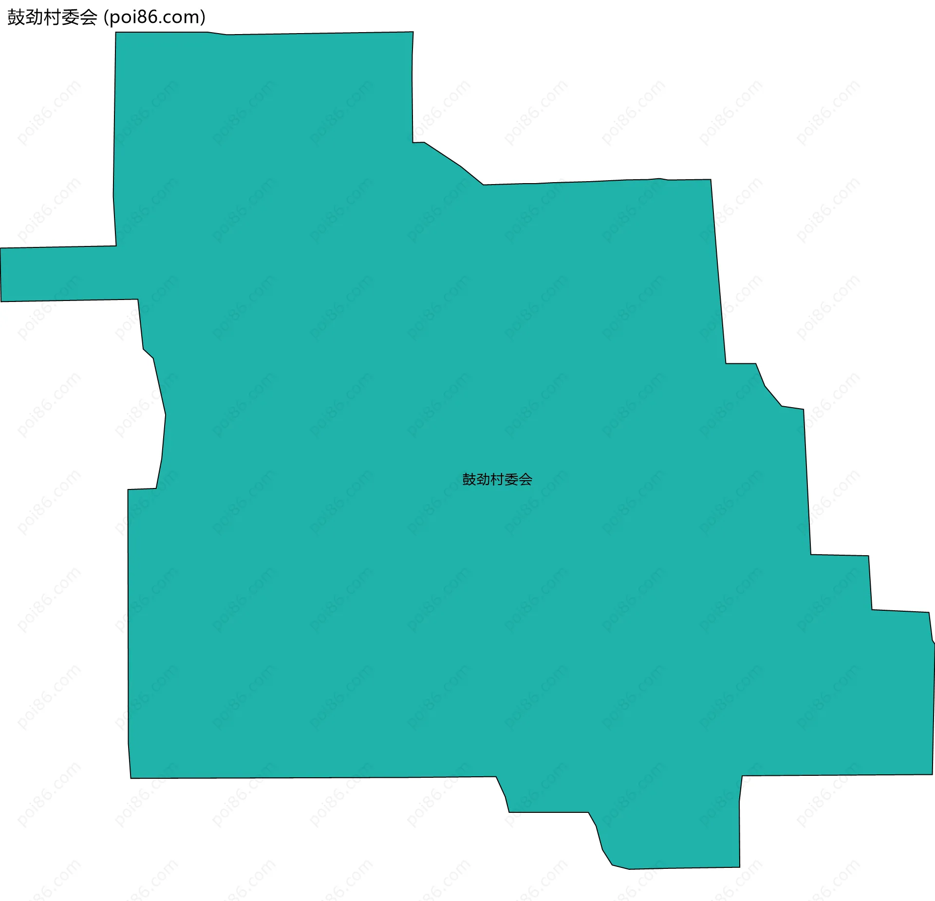 鼓劲村委会边界地图