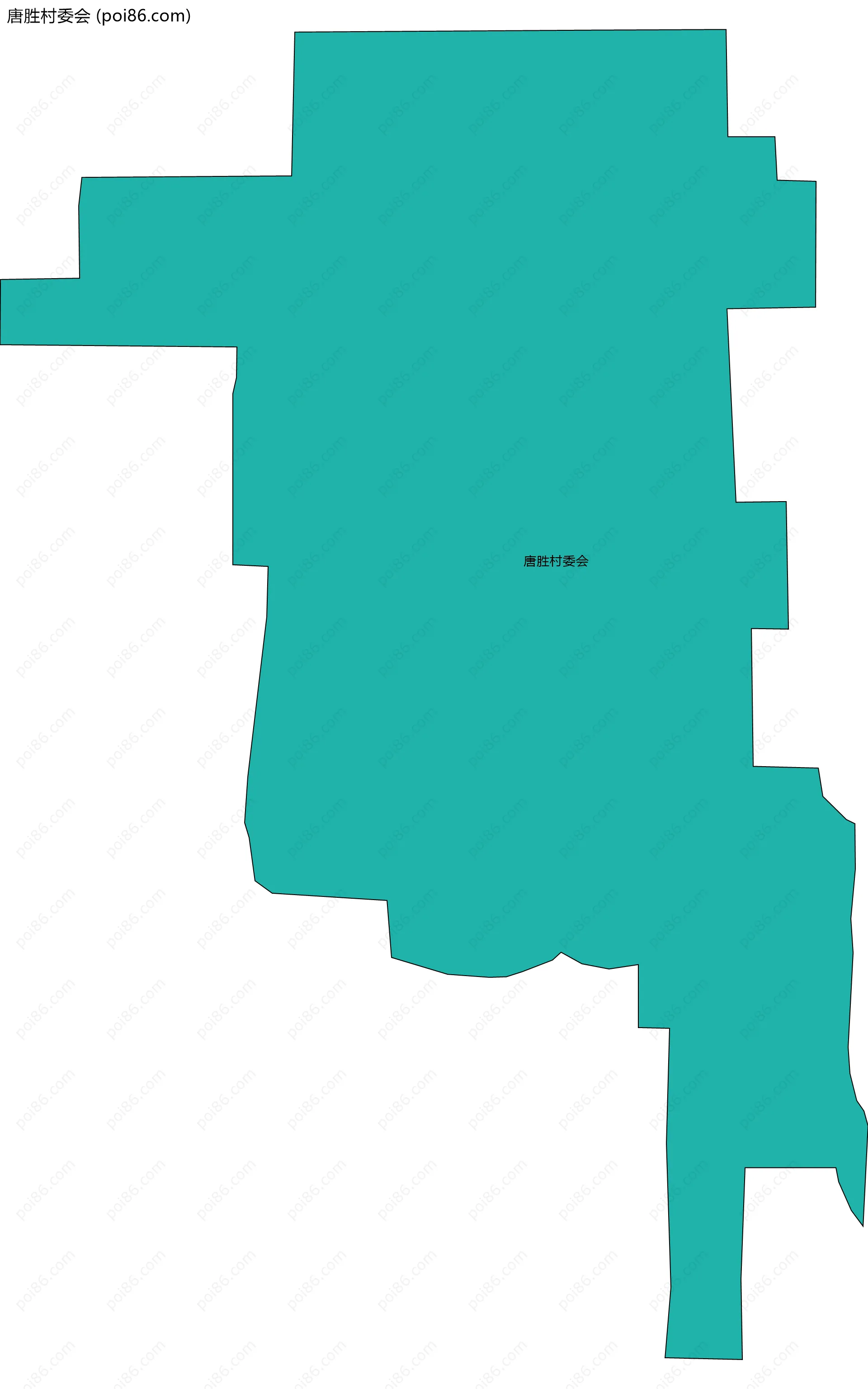 唐胜村委会边界地图