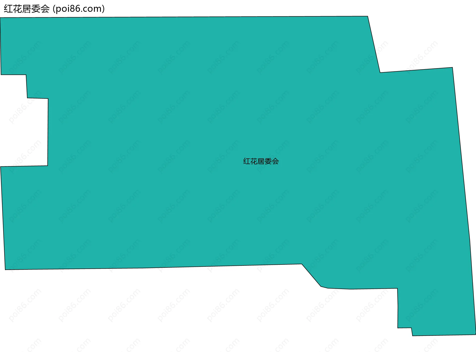 红花居委会边界地图