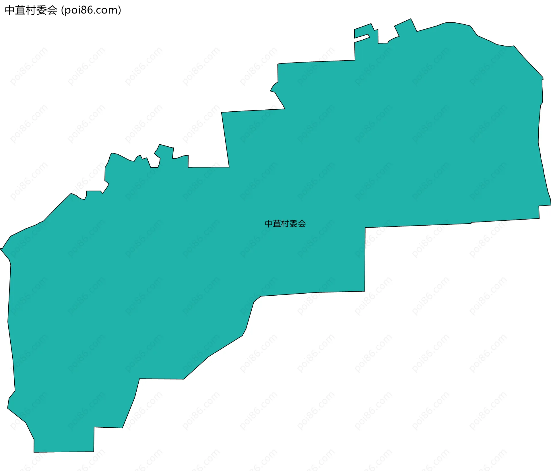 中苴村委会边界地图